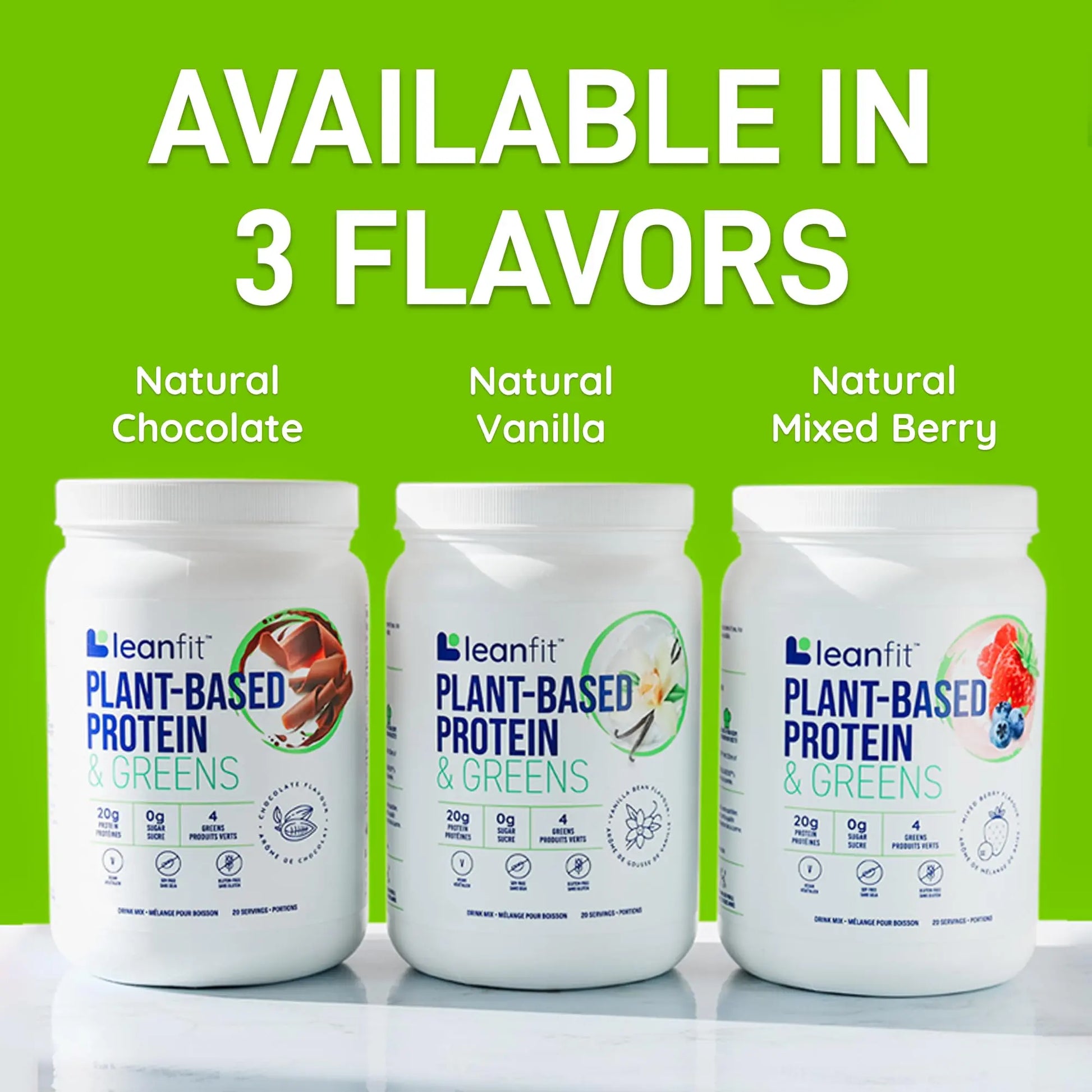 LeanFit Plant-Based Protein & Greens, Natural Berry, 20g Protein, 19 Servings, 1.25 Pound LeanFit Au supplements