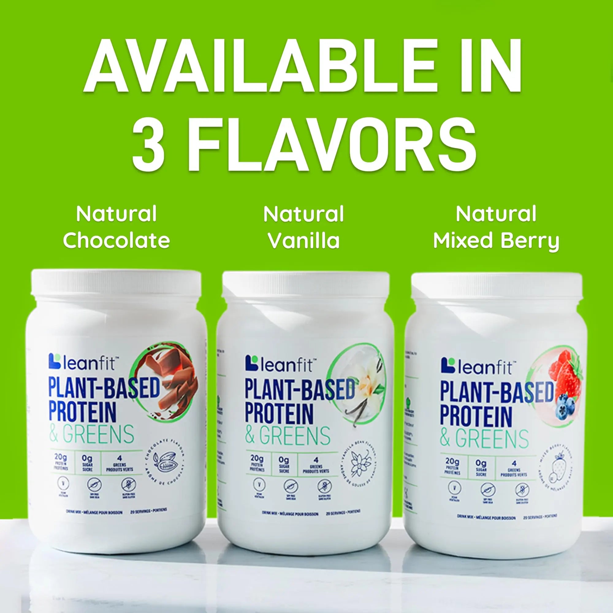 LeanFit Plant-Based Protein & Greens, Natural Berry, 20g Protein, 19 Servings, 1.25 Pound LeanFit Au supplements