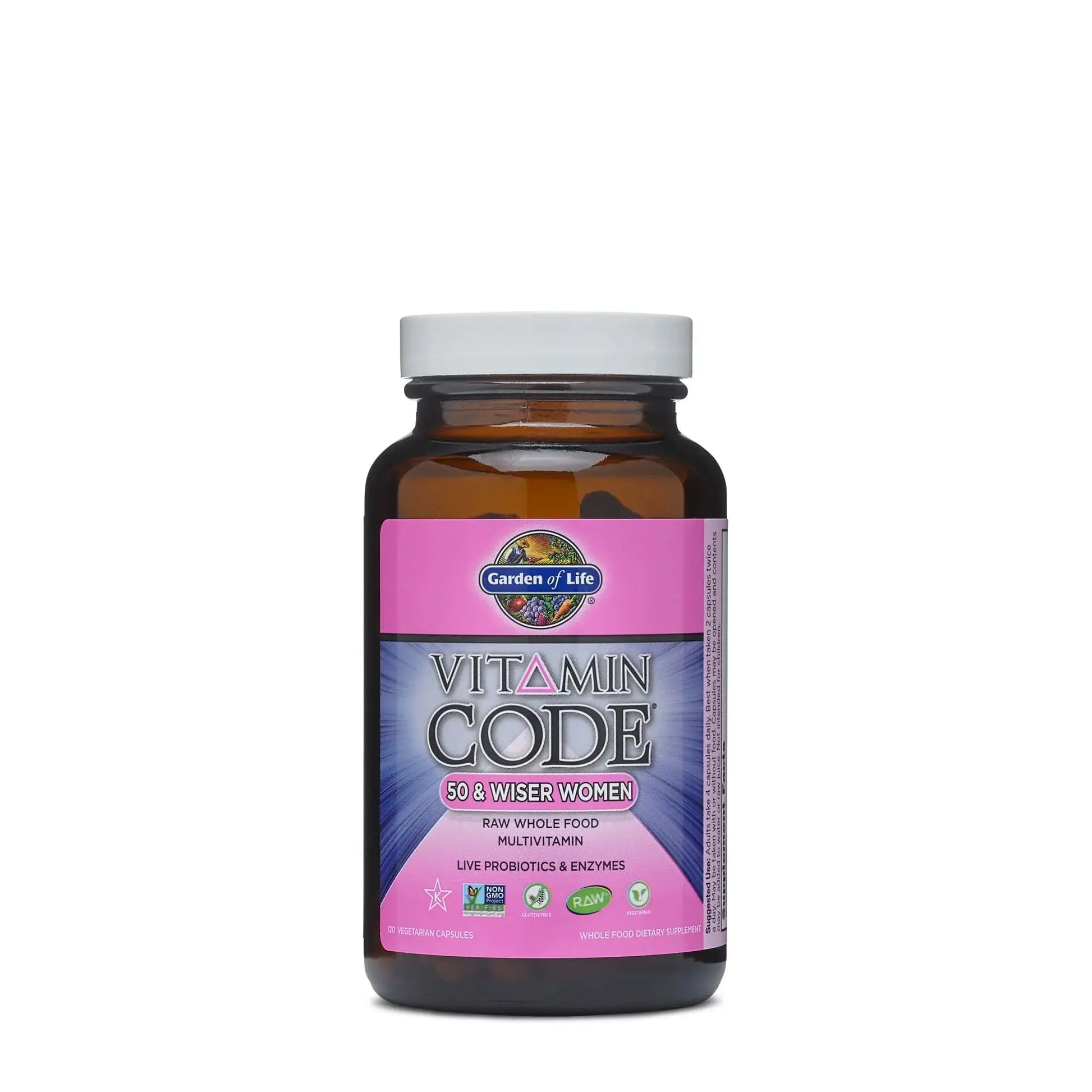 Vitamin Code 50 & Wiser Women Formula 120 VegiCapsules Garden of Life Au supplements