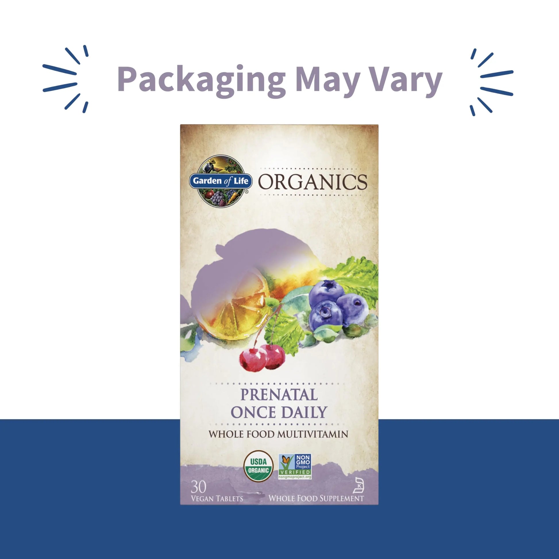 Garden of Life Organics Prenatal Vitamin: Folate for Energy & Healthy Fetal Development, Non-constipating Iron, Vitamin C, B6, B12, D3 – Organic, Non-GMO, Gluten-Free, Vegan, 30 Day Supply Garden of Life Au supplements