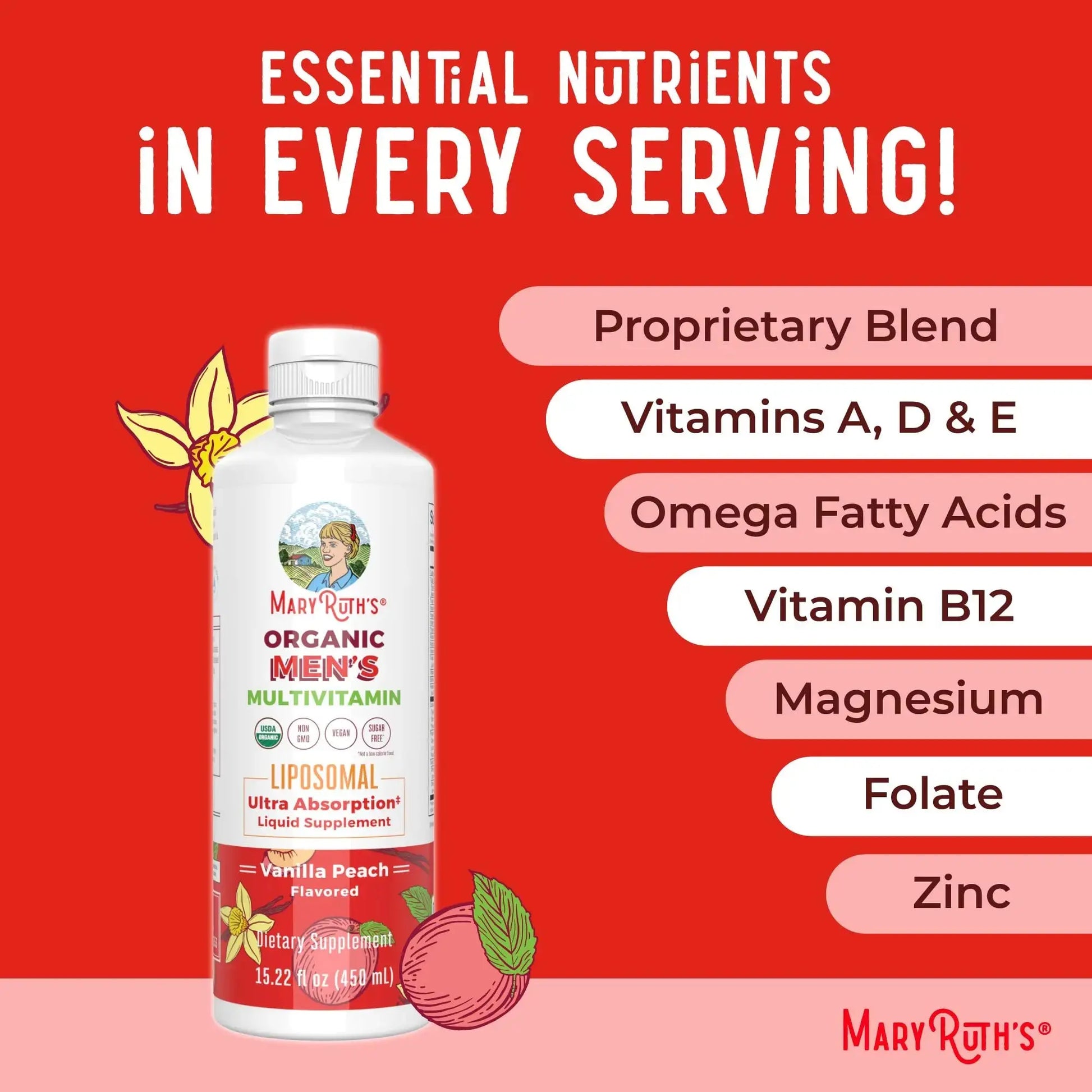 MaryRuth Organics Multivitamin for men | Sugar Free mens Multivitamin | Liquid Vitamins for men | Immune Support Supplement | MaryRuth Organics Au supplements