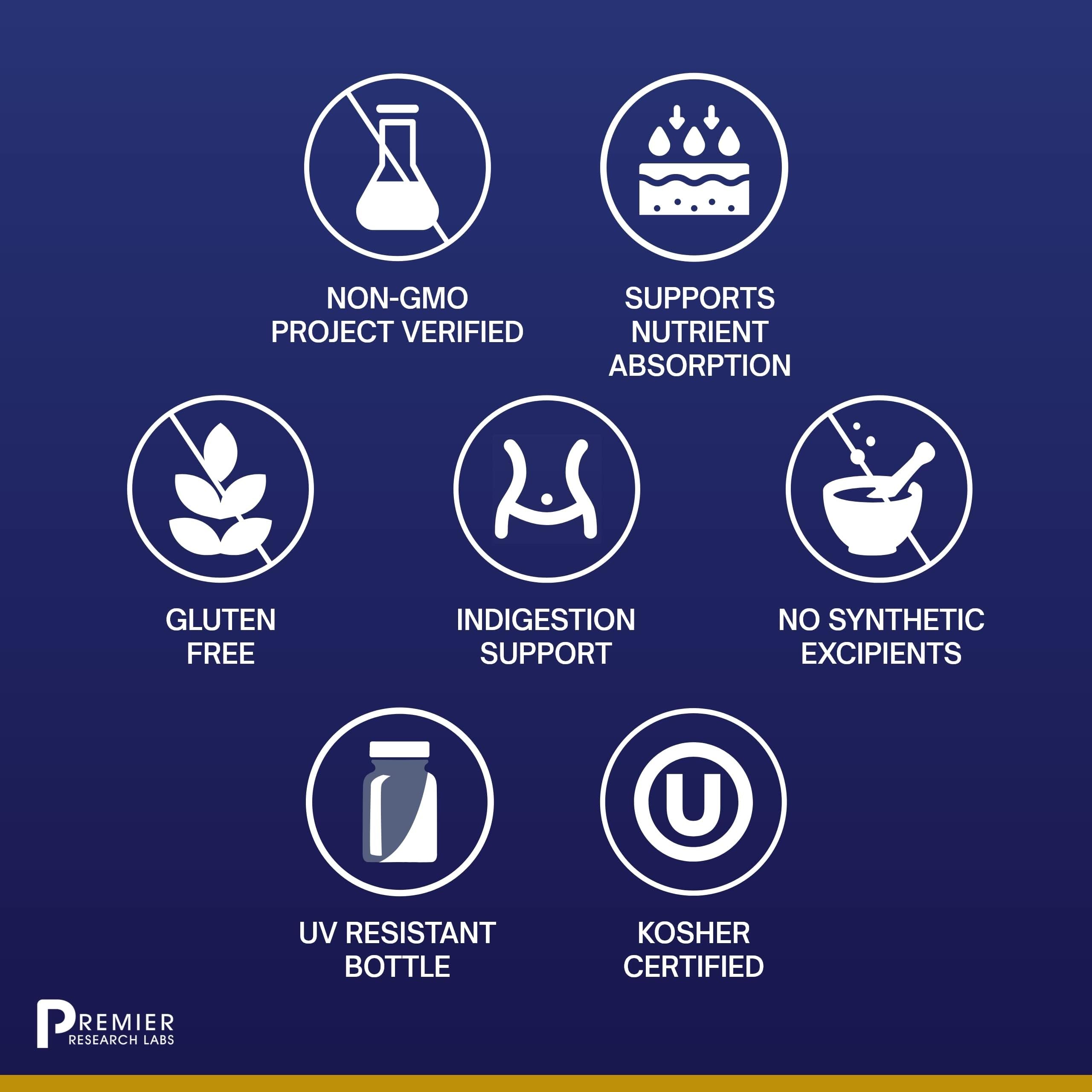 Premier Research Labs Premier HCL - Betaine HCL, Betaine Hydrochloride Supplement for Optimal Digestive Function, Nutrient Absorption, Betaine-HCL for Low Stomach Acid- 90 Vegetarian Capsules Premier Research Labs Au supplements