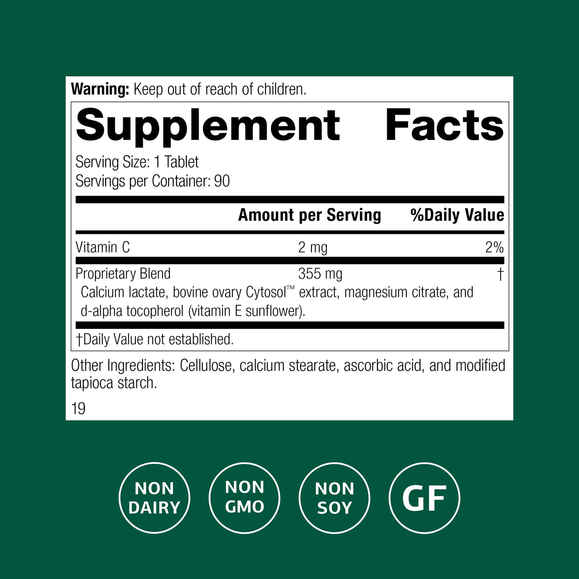 Standard Process Ovex - Daily Whole Food-Based Health Supplement - 90 Tablets (90 Servings) Standard Process Inc. Au supplements