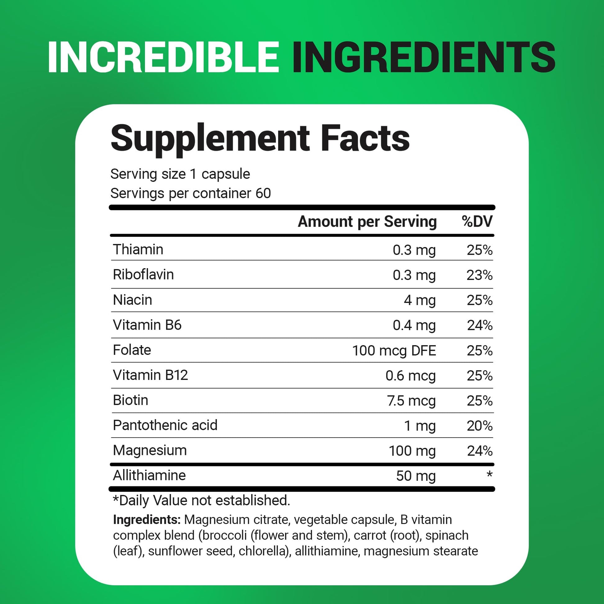 Dr. Berg Natural Vitamin B1 B6 B12 Complex - Allithiamine Vitamin B1 Supplement with 8 Essential Vitamin B Complex for Men & Women Including Thiamin, Niacin, Folate, Magnesium & More - 60 Capsules Dr. Berg Nutritionals Au supplements