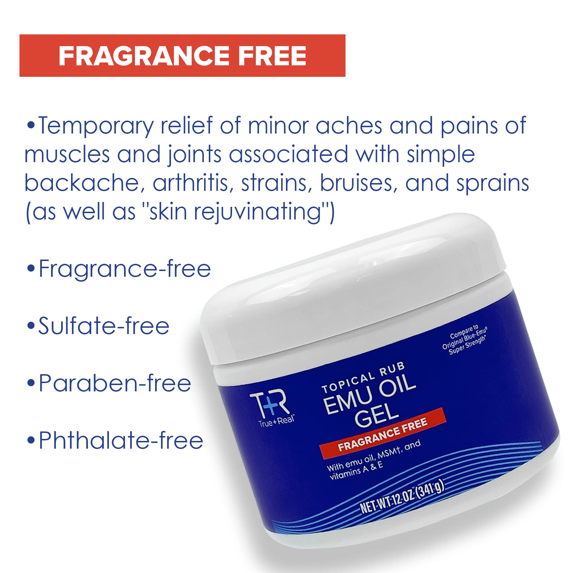 True+Real Emu Oil Gel, 12 oz True+Real Au supplements