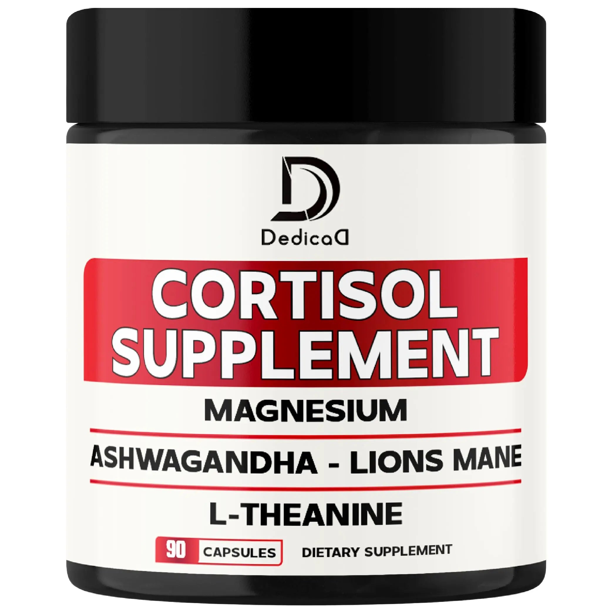 DEDICAD 9in1 Cortisol Supplement - Ashwagandha and Magnesium Glycinate and Chelate - Brain Health & Restful Night & Mood Balance - 90 Capsules Supply 45 Days DEDICAD Au supplements