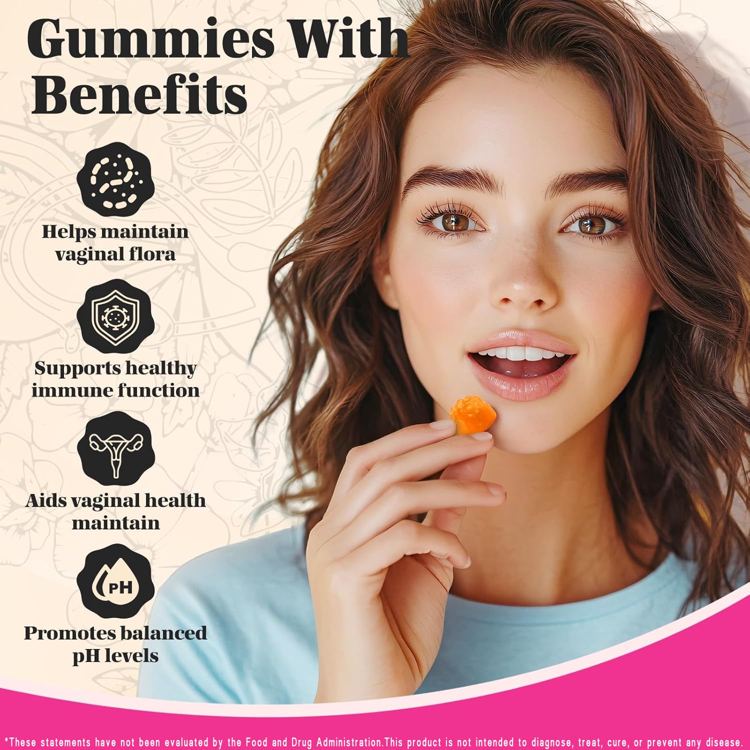 KEDISOM Premium Feminine Balance Gummies - for Women’s Health & Wellness - Immune Support - Vegan, Gluten-Free - Hawaiian Pineapple - 60 Gummies - 30 Servings KEDISOM Au supplements
