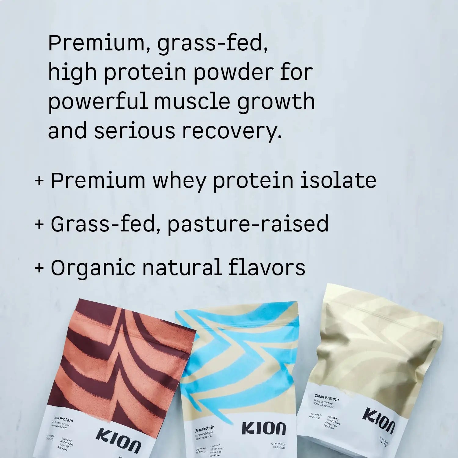 Kion Clean Protein | Grass-Fed & Pasture-Raised Whey Isolate Protein Powder Kion Au supplements