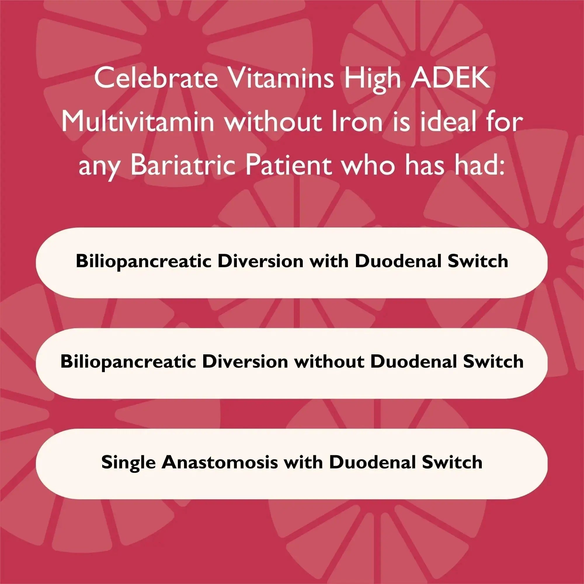 Celebrate Vitamins Multi ADEK Chewables, Iron Free - Daily Bariatric Multivitamin, High Level of Vitamins A, D, E, K & B12 Celebrate Bariatric Supplements Au supplements