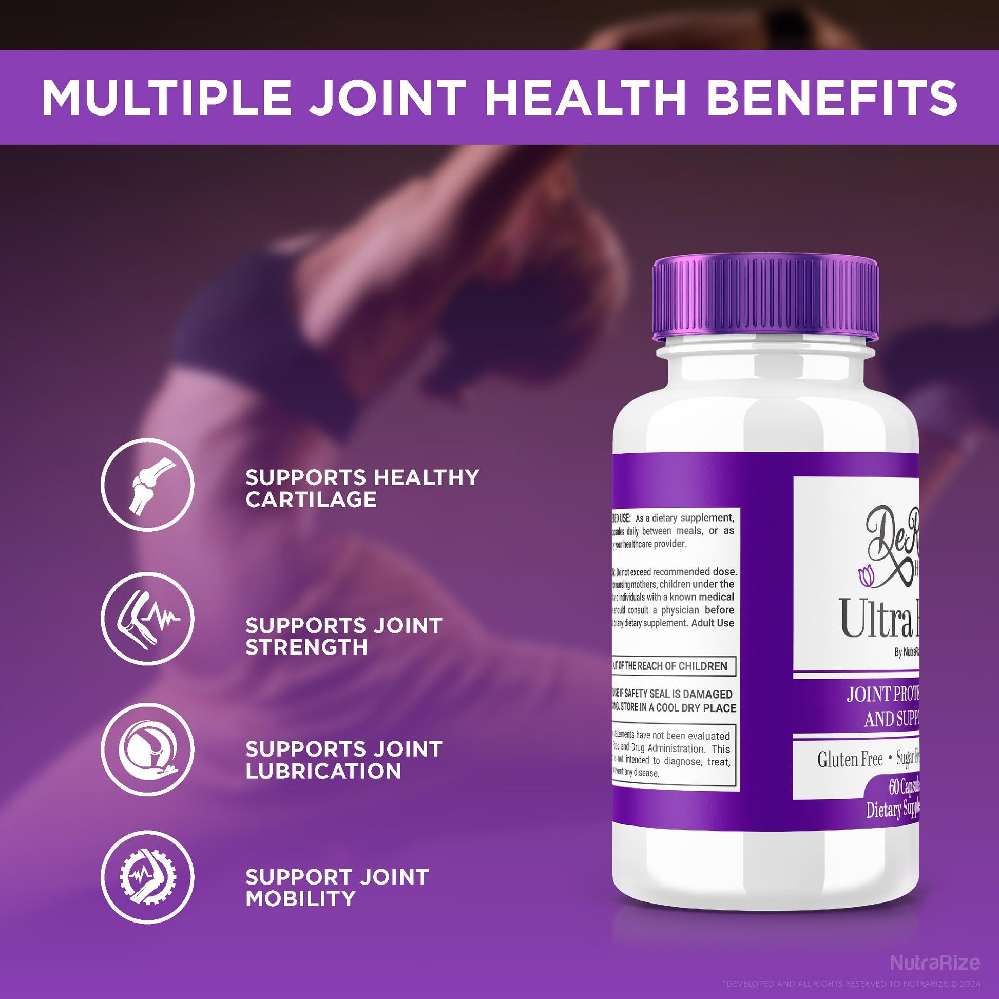 (2 Pack) Ultra Flex Capsules, Advanced Joint Support Supplement, Ultra Flex Natural Joint Health Formula, Max Strength Pills for Joint Wellness and Mobility, UltraFlex Vitamin Reviews (120 Capsules) NutraRize Au supplements