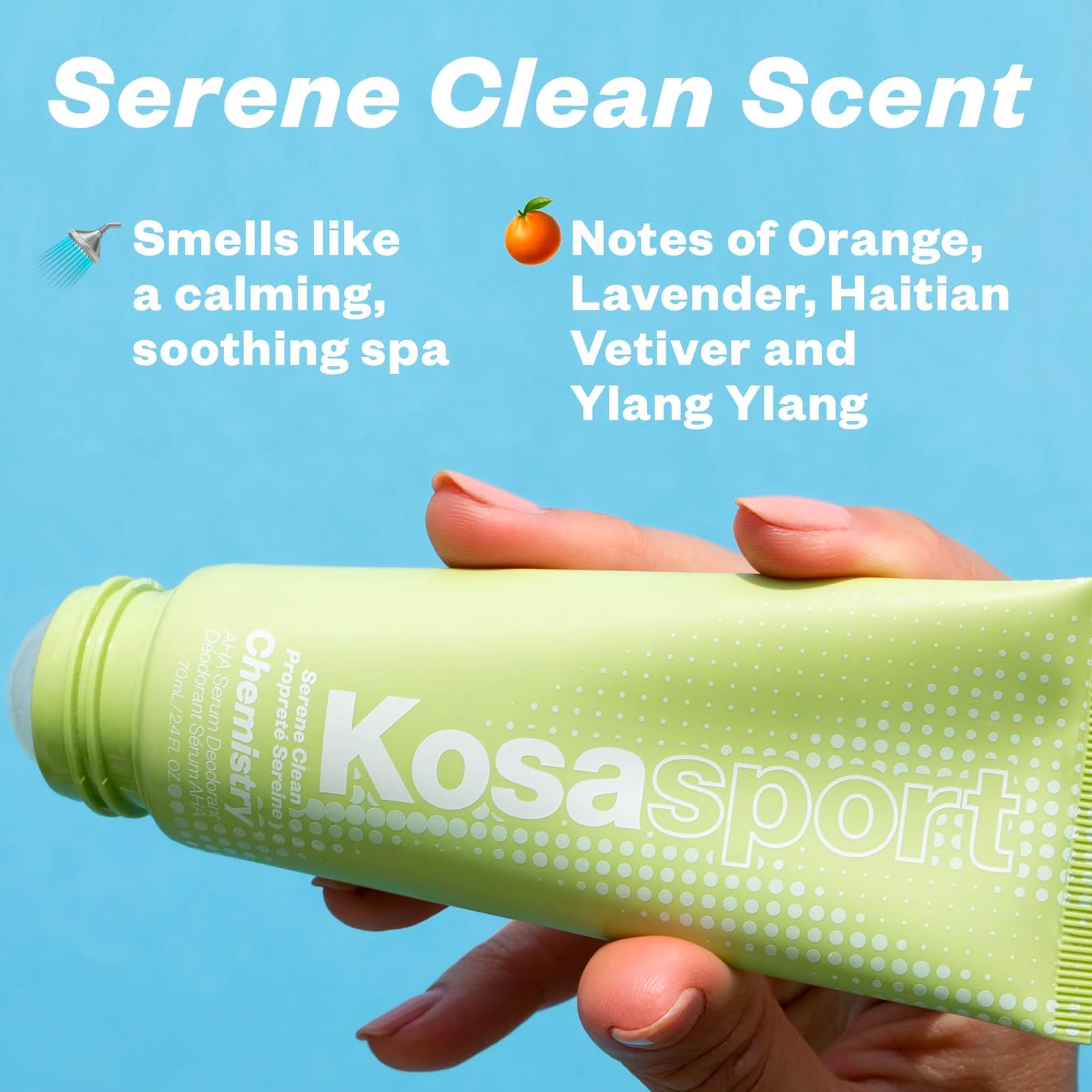 Kosas Chemistry Deodorant - Aluminium and Baking Soda Free + BO-Fighting AHA Serum that Exfoliates, Softens, and Nourishes the Skin, (Serene Clean) Kosas Au supplements
