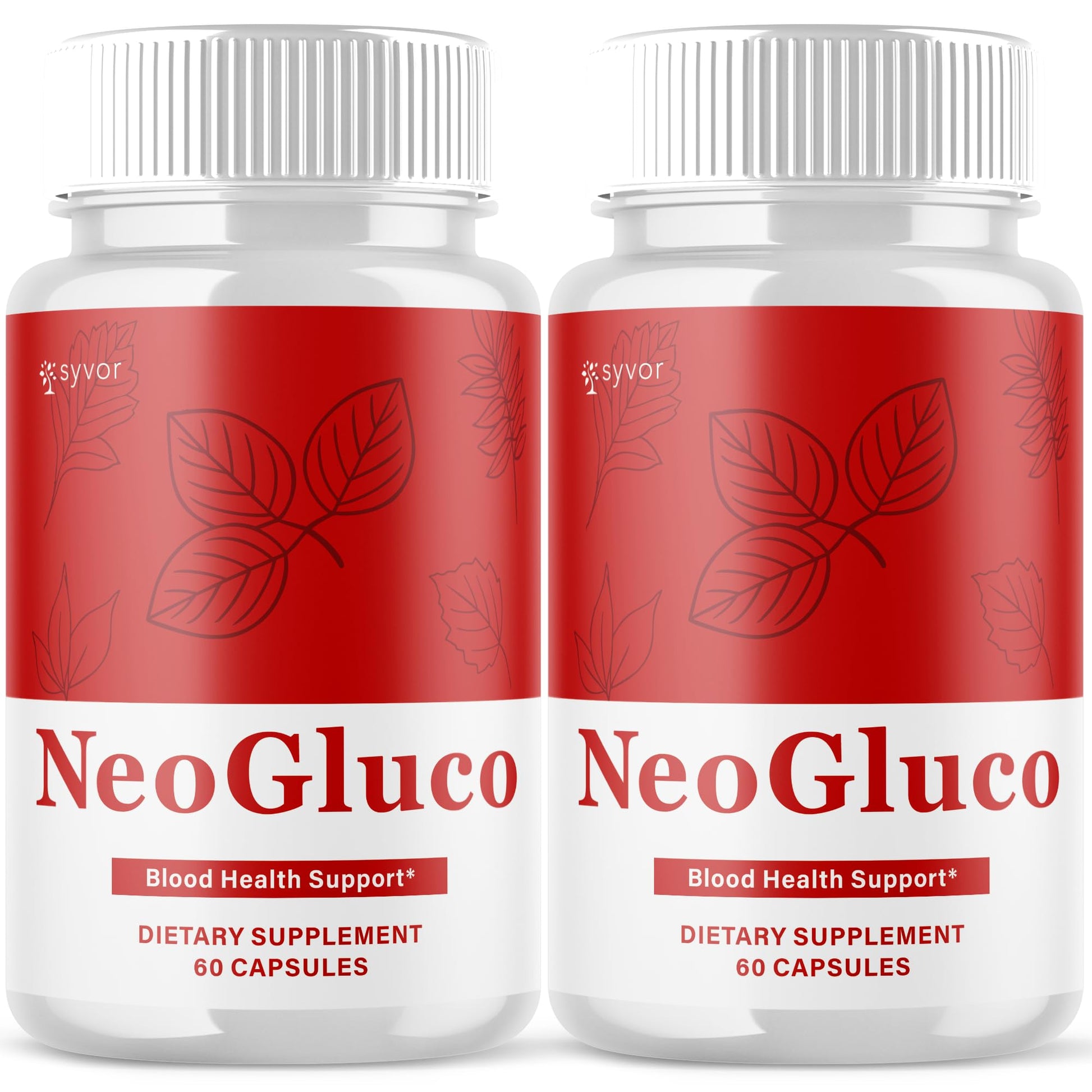 (2 Pack) NeoGluco Capsules, Official NeoGluco Glycogen Support Pills with All Natural Ingredients, Advanced Formula Health Supplement with Max Strength Premium Vitamins for Women & Men (120 Capsules) Syvor Au supplements