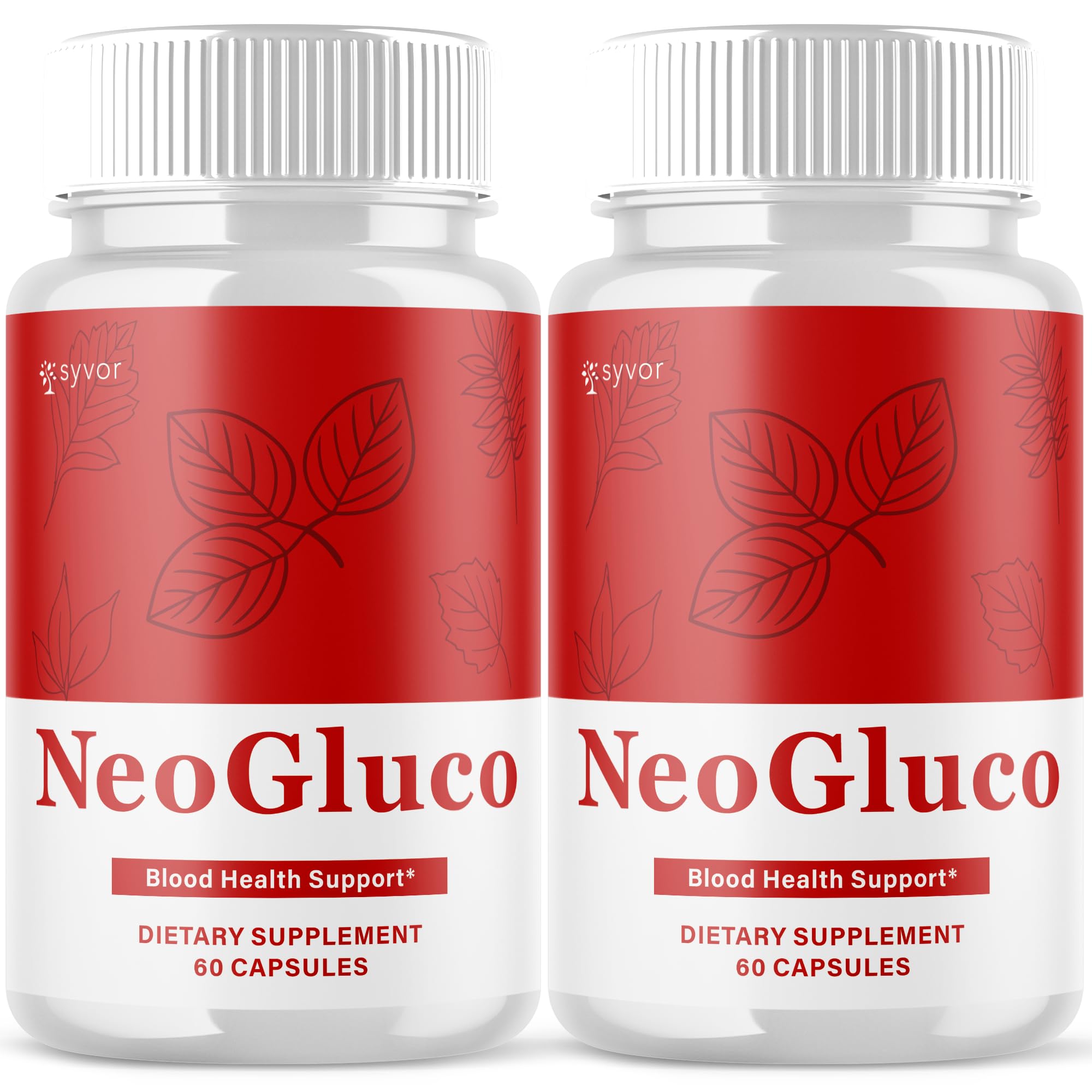 (2 Pack) NeoGluco Capsules, Official NeoGluco Glycogen Support Pills with All Natural Ingredients, Advanced Formula Health Supplement with Max Strength Premium Vitamins for Women & Men (120 Capsules) Syvor Au supplements