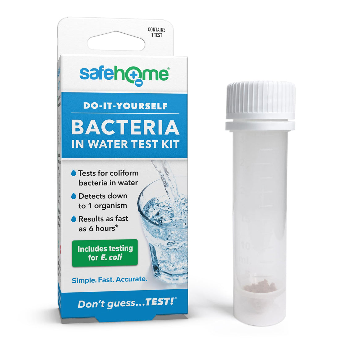Safe Home® DIY Bacteria in Water Test Kit – Results as Fast as 6 Hours – Detects 50 Different Species of Coliform Bacteria – EPA Lab Certified – Made in the USA – (1 Pack) Safe Home Au supplements