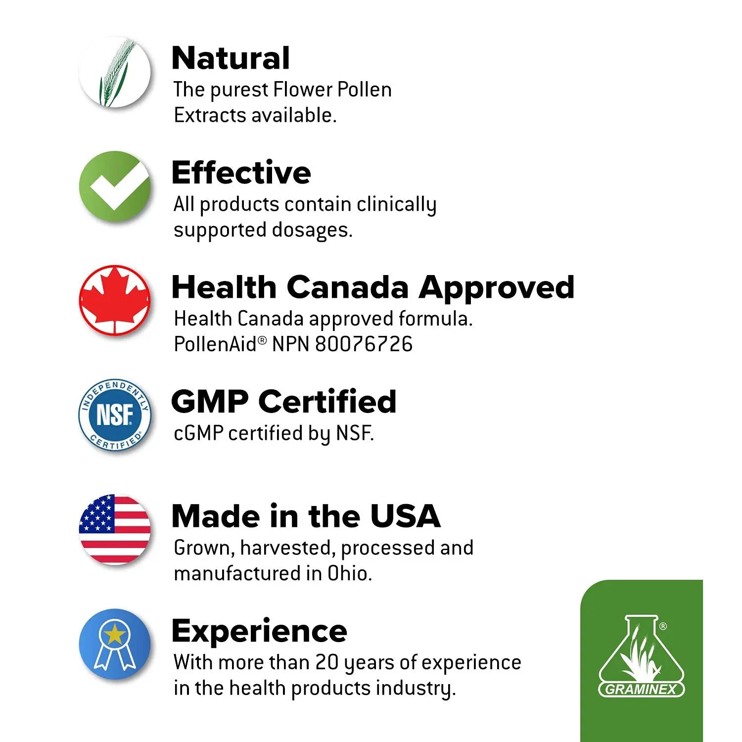 Graminex PollenAid Prostate Supplement: All Natural Prostate Support for Bladder Control & Urinary Tract Health, Rye Pollen Extract Made in USA, 200 Tablets Graminex Au supplements