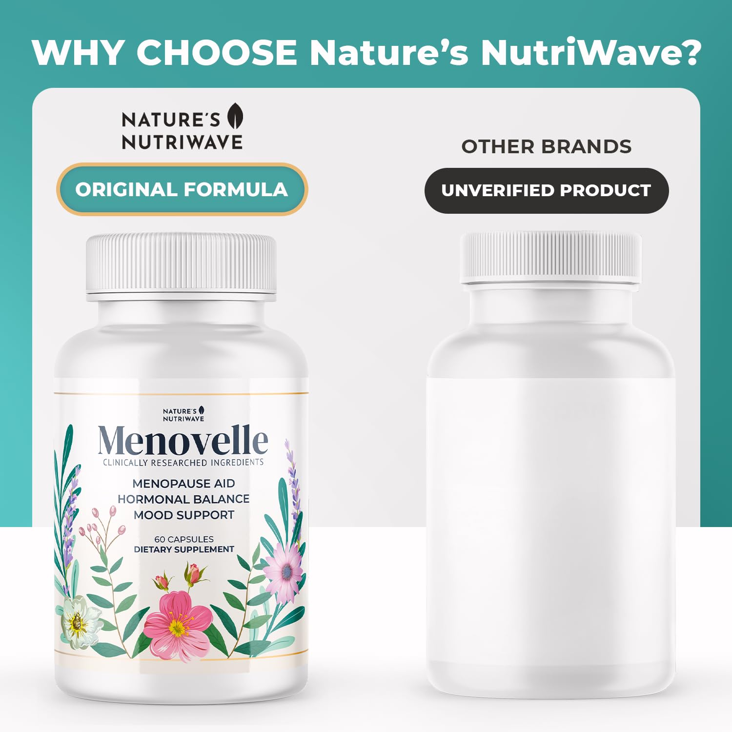 Nature’s NutriWave Menovelle Capsules for Women – Natural Daily Support Formula with Mushrooms and Botanicals – Non-GMO, Easy to Take, Made in the USA, 60 Capsules, 30 Servings, 1 Month Supply Nature’s NutriWave Au supplements