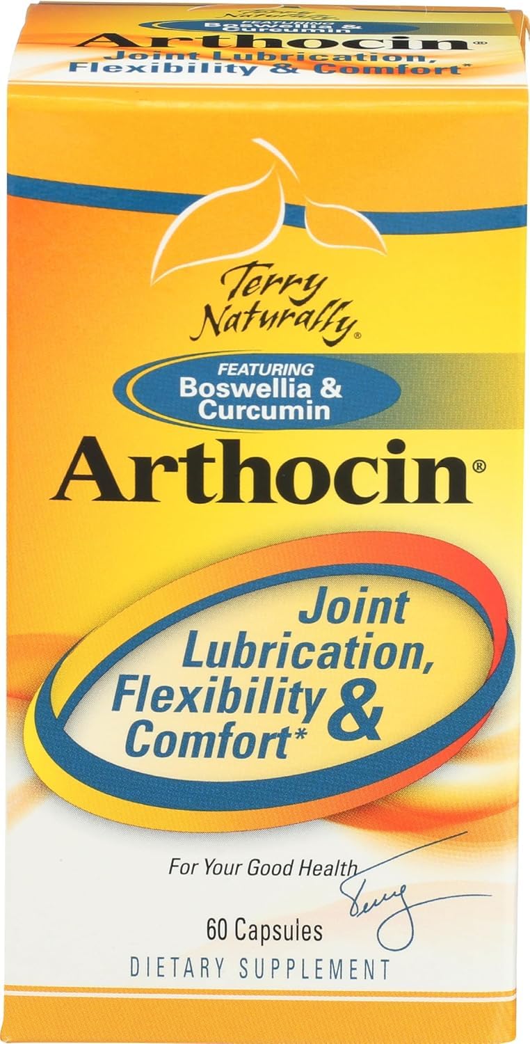 Terry Naturally Arthocin - Boswellia Serrata Capsules with Devil's Claw & Curcumin - Supplement to Support Joint & Spine Health - Herbal Supplement Aids Comfort & Absorption - 60 Capsules Terry Naturally Au supplements