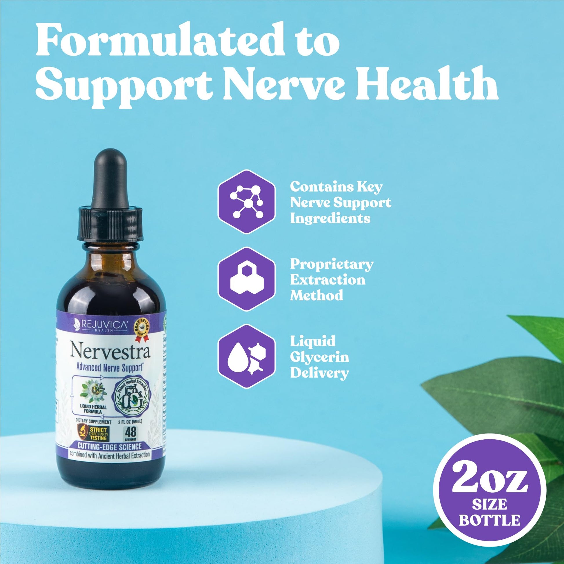 Nervestra - Nerve Health, with Alpha Lipoic Acid, to Bolster Nerve Health and Support Healthy Nerve Function - Alpha Lipoic Acid, Vitamin B6, White Willow Bark Turmeric Passionflower & More! Rejuvica Health Au supplements