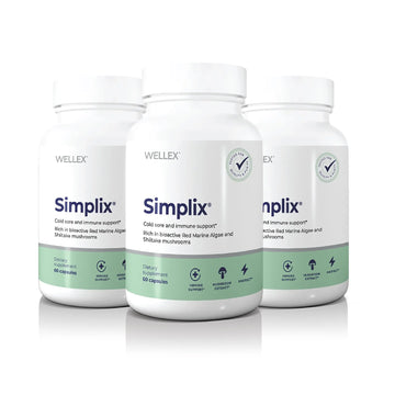Simplix | Natural Supplement to Strengthen The Immune System | Respond to Outbreaks | Source of Highly Researched Mushroom & Seaweed Polysaccharides 60 Veggie Capsules (3 Pack) (180 Count) Papillex Au supplements