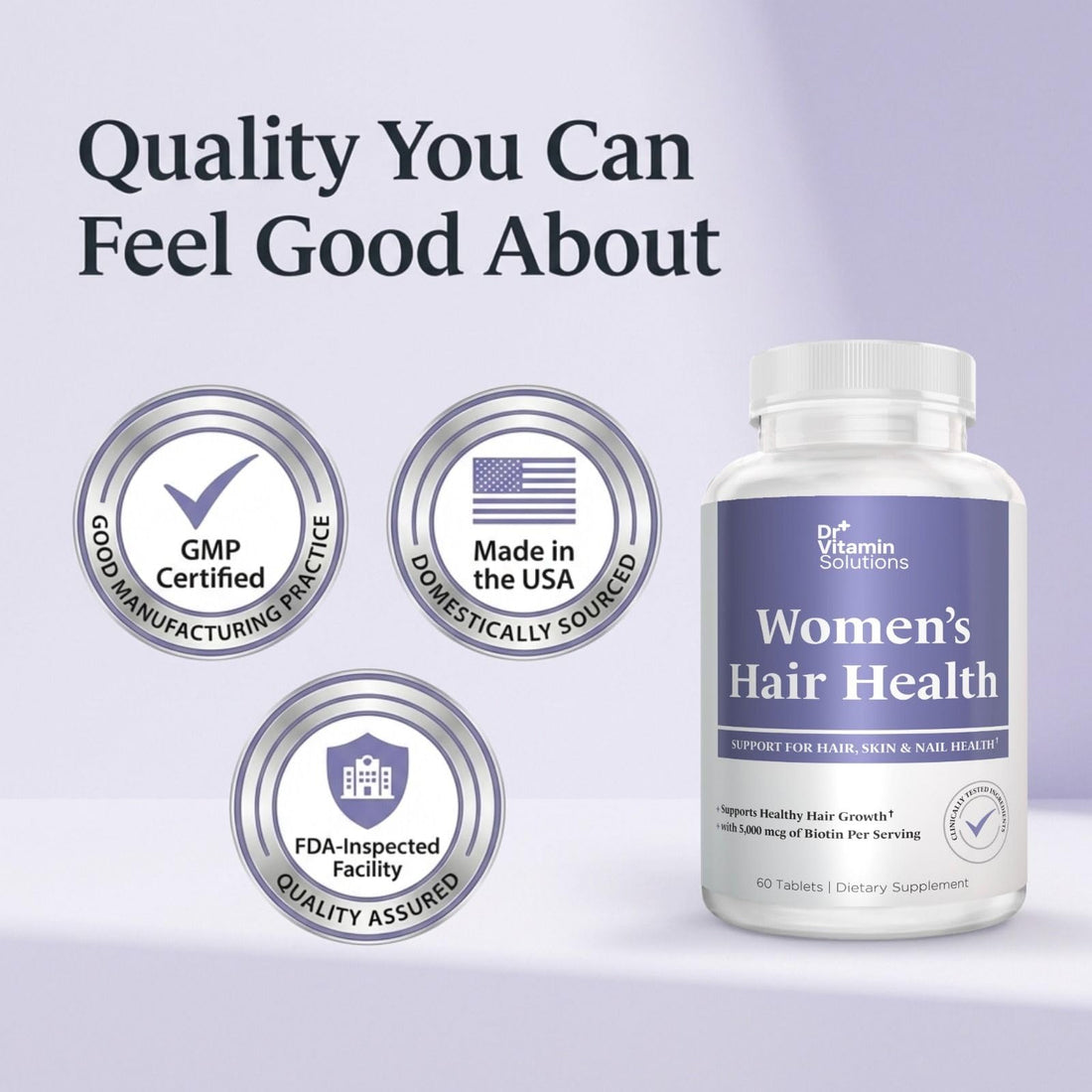 Dr Vitamin Women's Hair Health - Hair, Skin & Nails Support with Biotin & Collagen - 60 Tablets DR VITAMIN SOLUTIONS Au supplements
