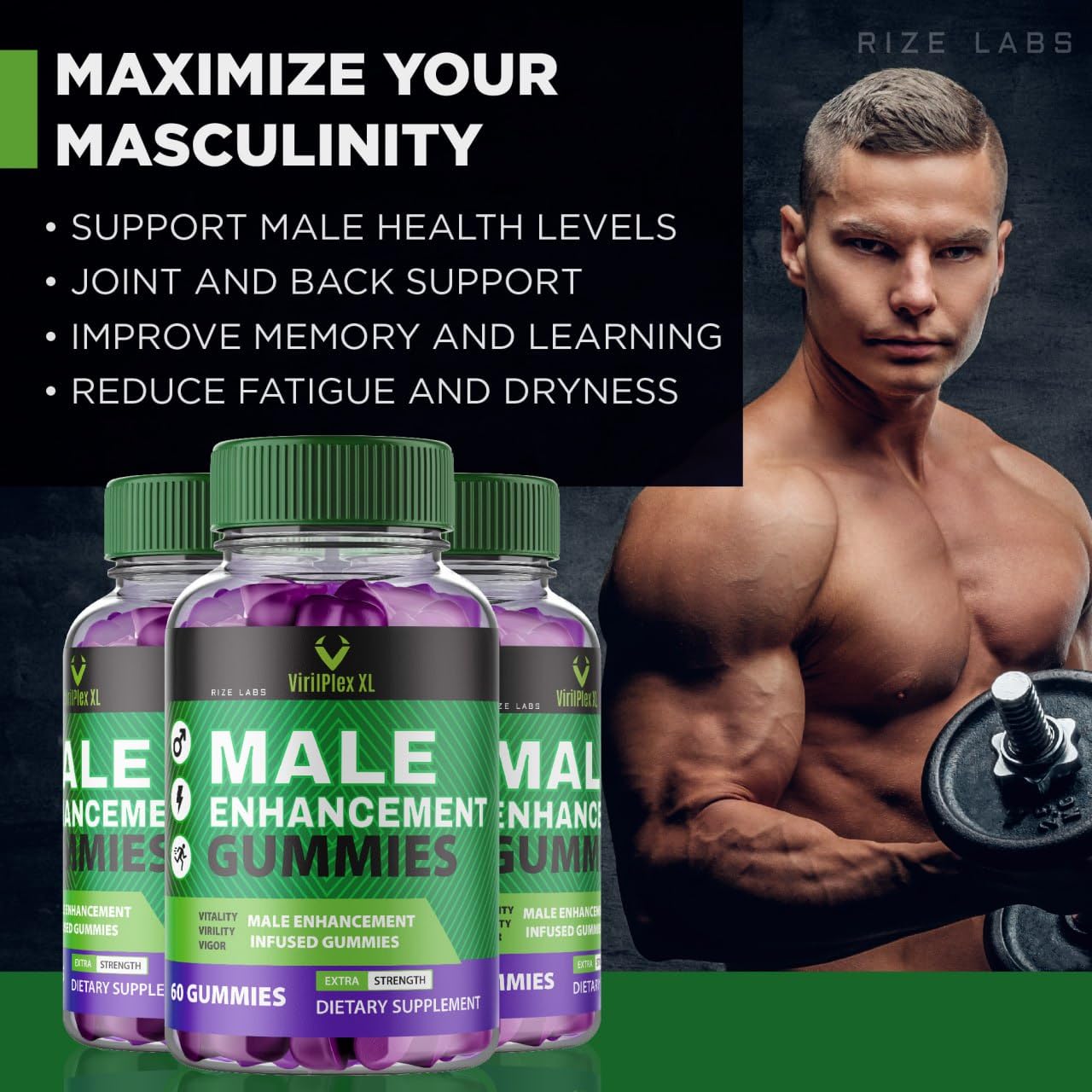 VirilPlex XL Male Performance Gummies, Premium Formula for Health and Wellbeing, VirilPlex XL for Men Gummys to Deliver Peak Performance Benefits, VirilPlexXL Gomitas (60 Gummies) rize labs Au supplements