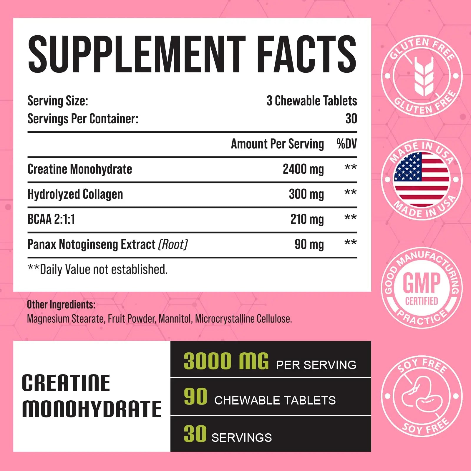 Creatine Monohydrate for Women, Creatine Supplement 3000mg, with Hydrolyzed Zeylamum Au supplements