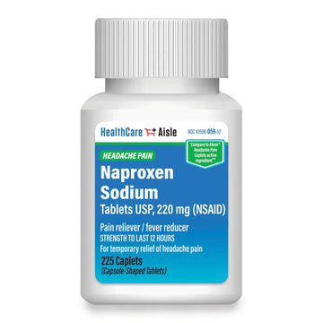 HealthCareAisle Naproxen Sodium, 220 mg - 225 caplets - Headache Pain Reliever, Up to 12 Hours of Relief HealthCareAisle Au supplements