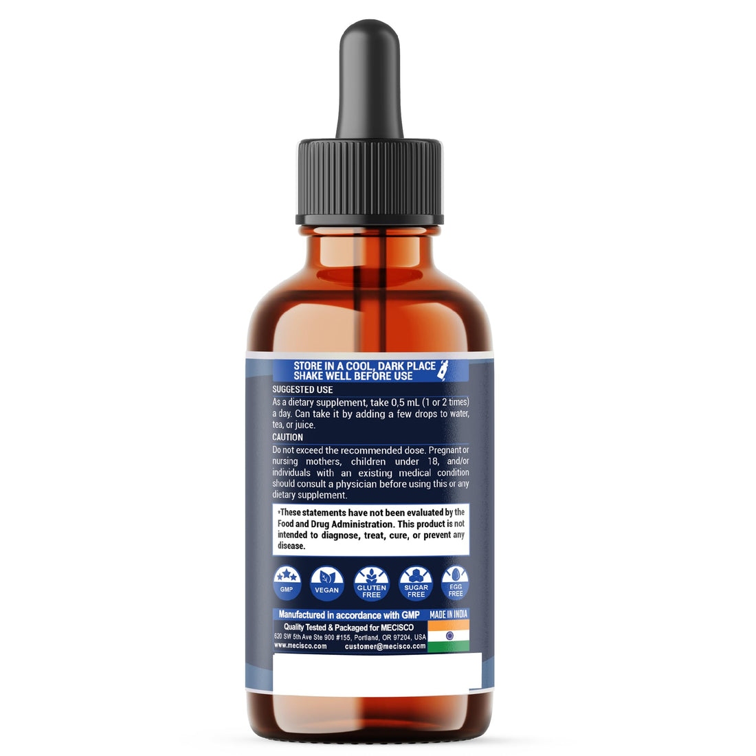 10in1 Lemon Balm Liquid Drops Blend Includes Vitamin D3, Vitamin K2, Lemon Balm, Ginger, Turmeric, Ceylon Cinnamon, Black Pepper, Cayenne Pepper, Berberine, Valerian Root - 1 FL Oz - 2 Month Supply Mecisco Au supplements