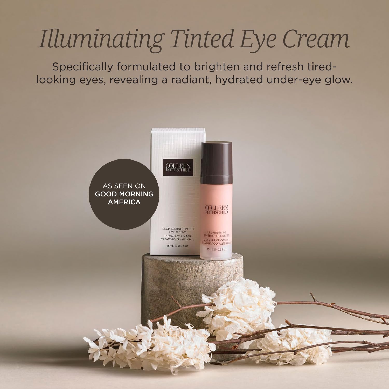 COLLEEN ROTHSCHILD Illuminating Tinted Eye Cream | Instant Brightening Effect | Nourishes & Targets Dark Circles | With Hyaluronic Acid, Caffeine, Pearlized Pigments & Peptides (0.5 fl oz) COLLEEN ROTHSCHILD Au supplements