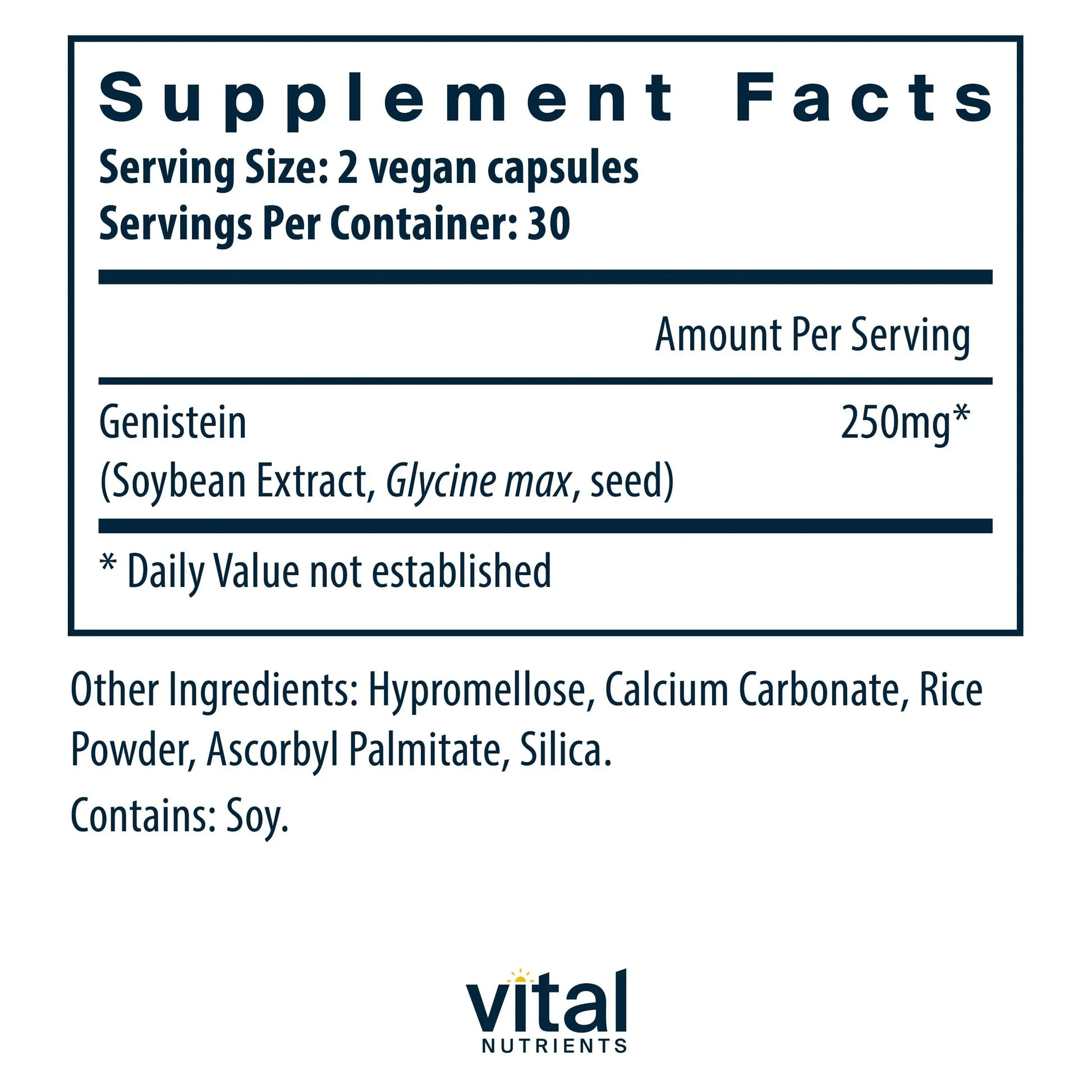 Vital Nutrients Genistein | Easily Absorbed Isoflavones for Bone Health Support Vital Nutrients Au supplements