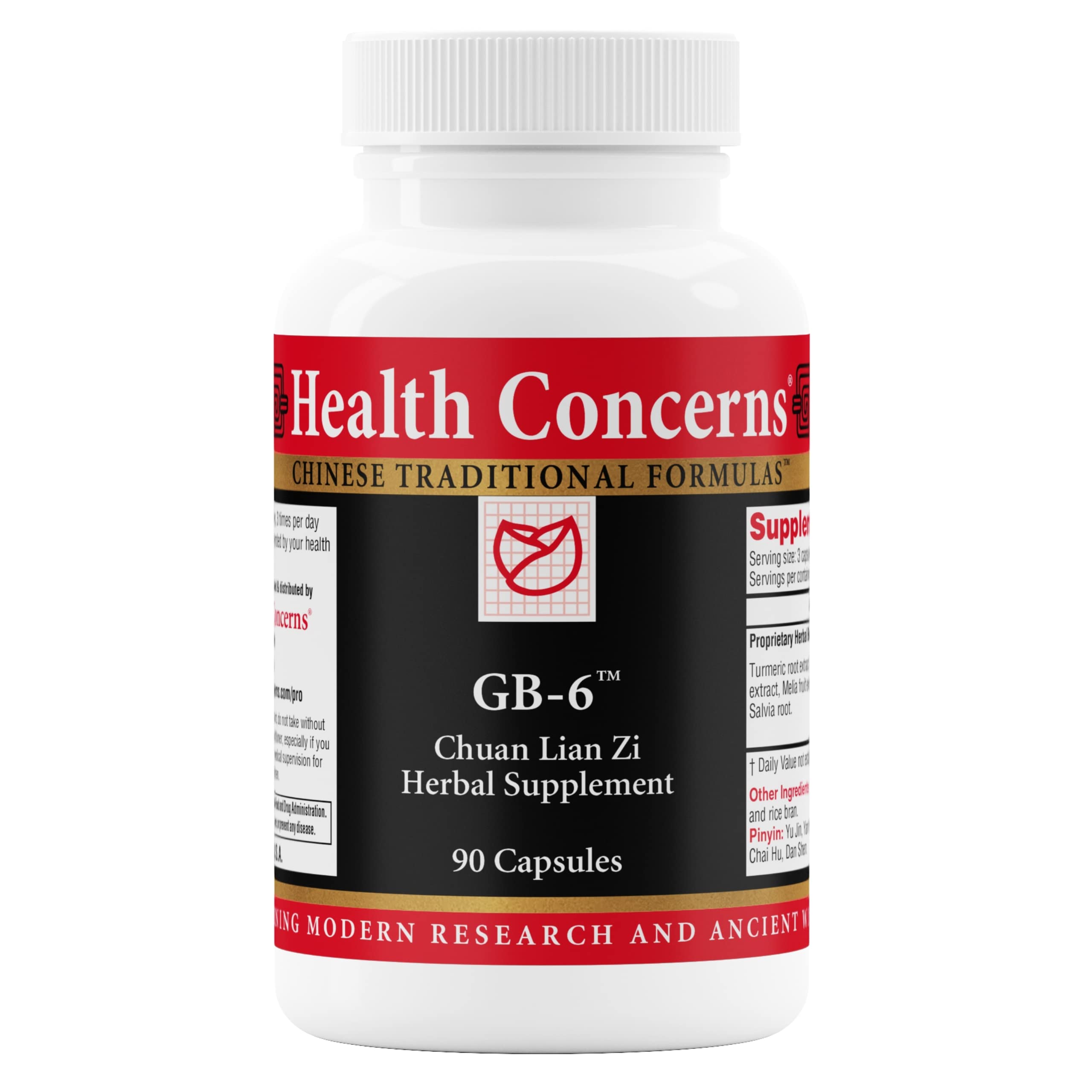 Health Concerns GB-6 – Gallbladder Support Supplement – Chuan Lian Zi Herbal Formula – Natural Gallstone Support – Bupleurum, Turmeric, Dandelion Root Extracts– Chinese Herbal Capsules – 90 Capsules Health Concerns Au supplements