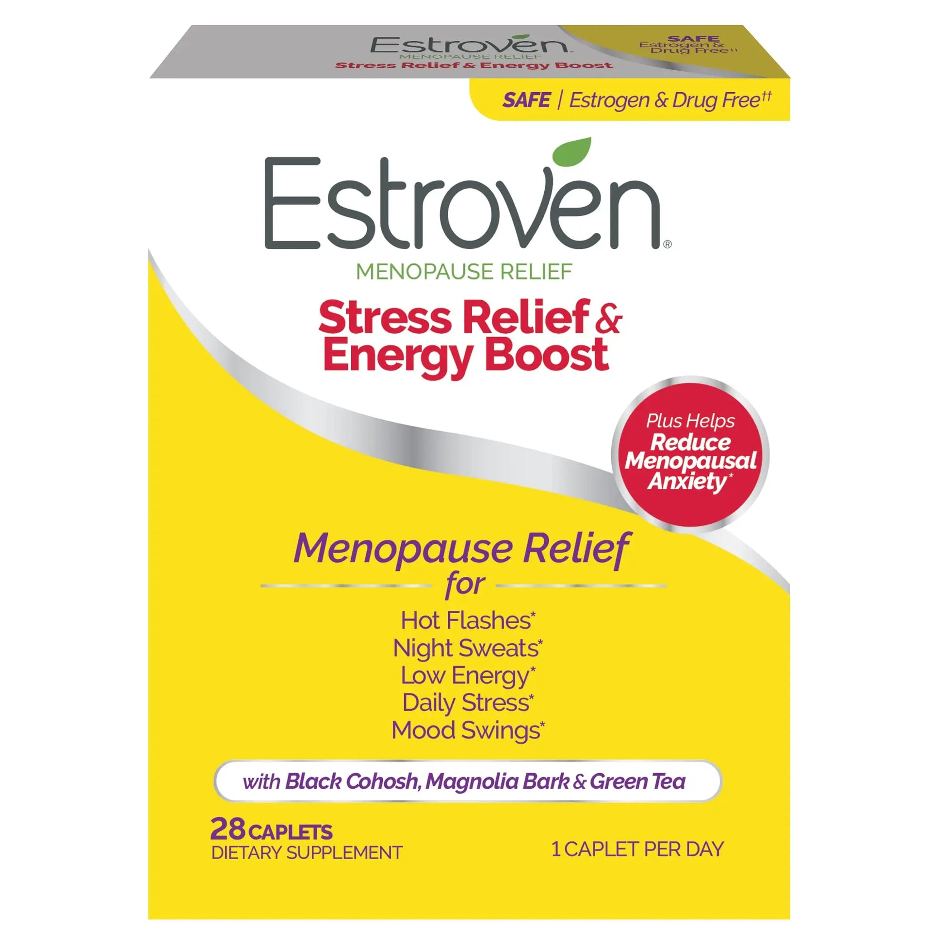 Estroven Stress Relief & Energy Boost for Menopause Relief - 28 Ct. - Clinically Proven Estroven Au supplements
