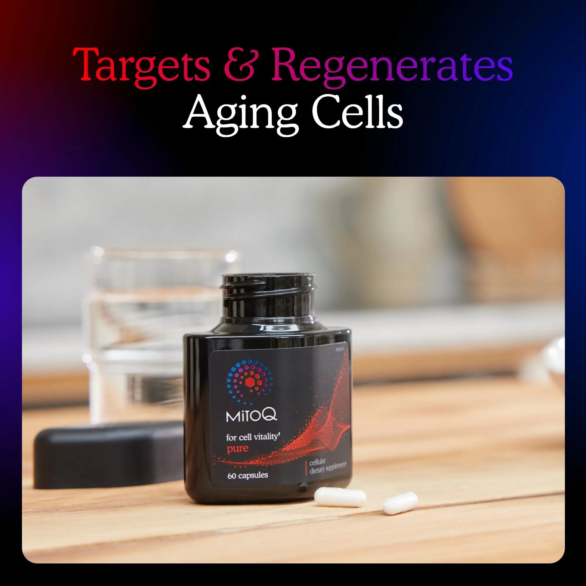 MitoQ Pure Advanced Mitochondria Supplement Superior Bioavailability to CoQ10 | Reduces Free Radical Damage for Healthy Aging, Metabolism, Heart Health, Energy, Strength & Mobility MitoQ Au supplements