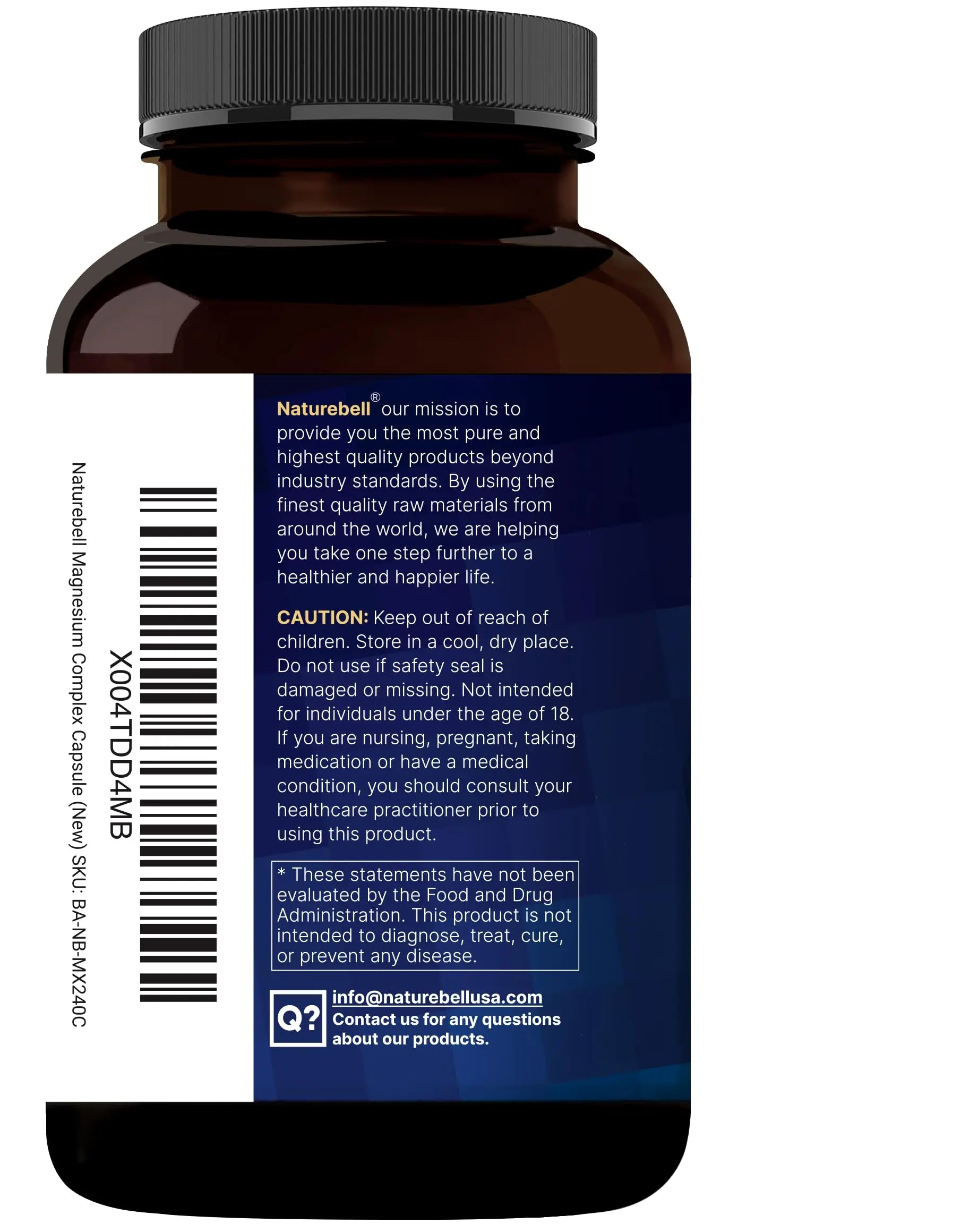 NatureBell 12-in-1 Magnesium Complex 1000mg, 4-Months Supply – Magnesium Glycinate, Citrate, Taurate, Malate, & More – High Absorption Formula for Men & Women – Chelated & Purified – 240 Capsules NatureBell Au supplements