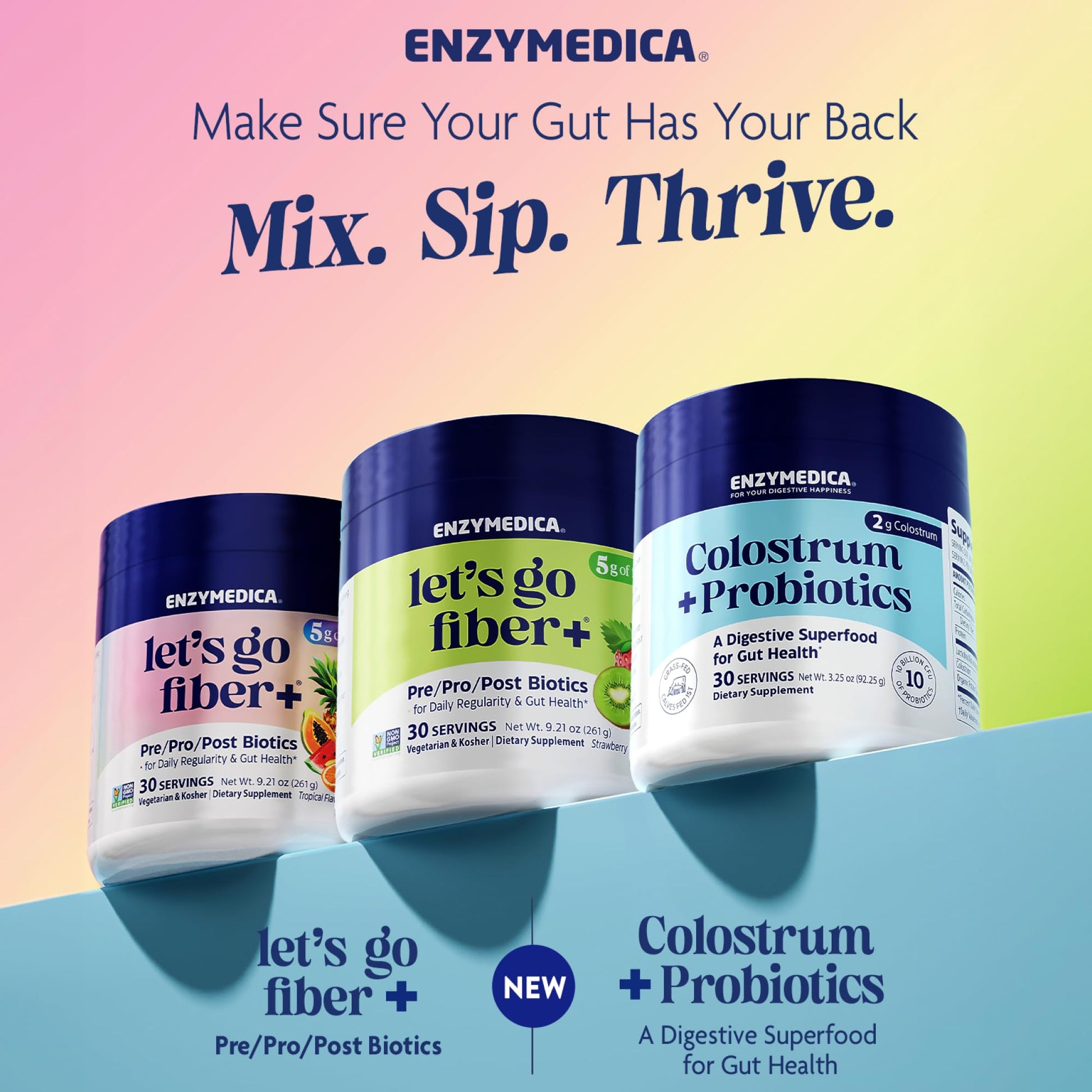 Enzymedica, Let’s Go Fiber+ Strawberry & Kiwi, Prebiotics & Probiotics, Postbiotic, Soluble Fiber for Gut Health, Regularity, Powder for Men & Women, Sugar-Free, 30 Servings Enzymedica Au supplements