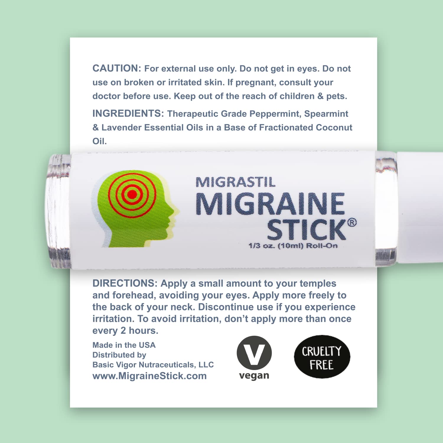 Migraine Stick & Migrastil Migraine Relief Capsules Bundle Basic Vigor Au supplements