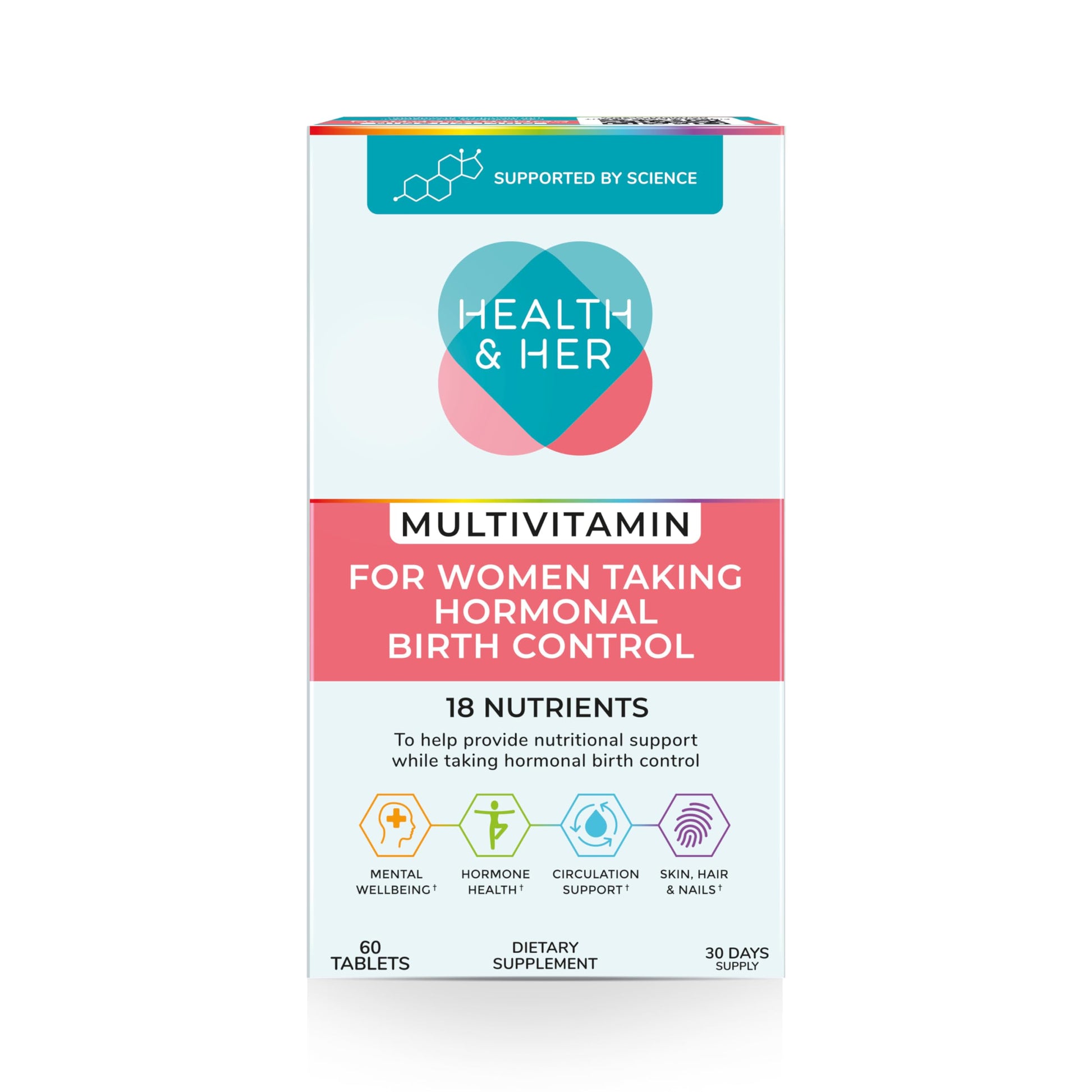 Health & Her Multivitamin Supplement for Women Taking Birth Control - Nutrition Support - 1 Month Supply, 60 Tablets - Vegan & Gluten Free Health and Her Au supplements