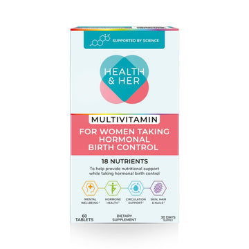 Health & Her Multivitamin Supplement for Women Taking Birth Control - Nutrition Support - 1 Month Supply, 60 Tablets - Vegan & Gluten Free Health and Her Au supplements