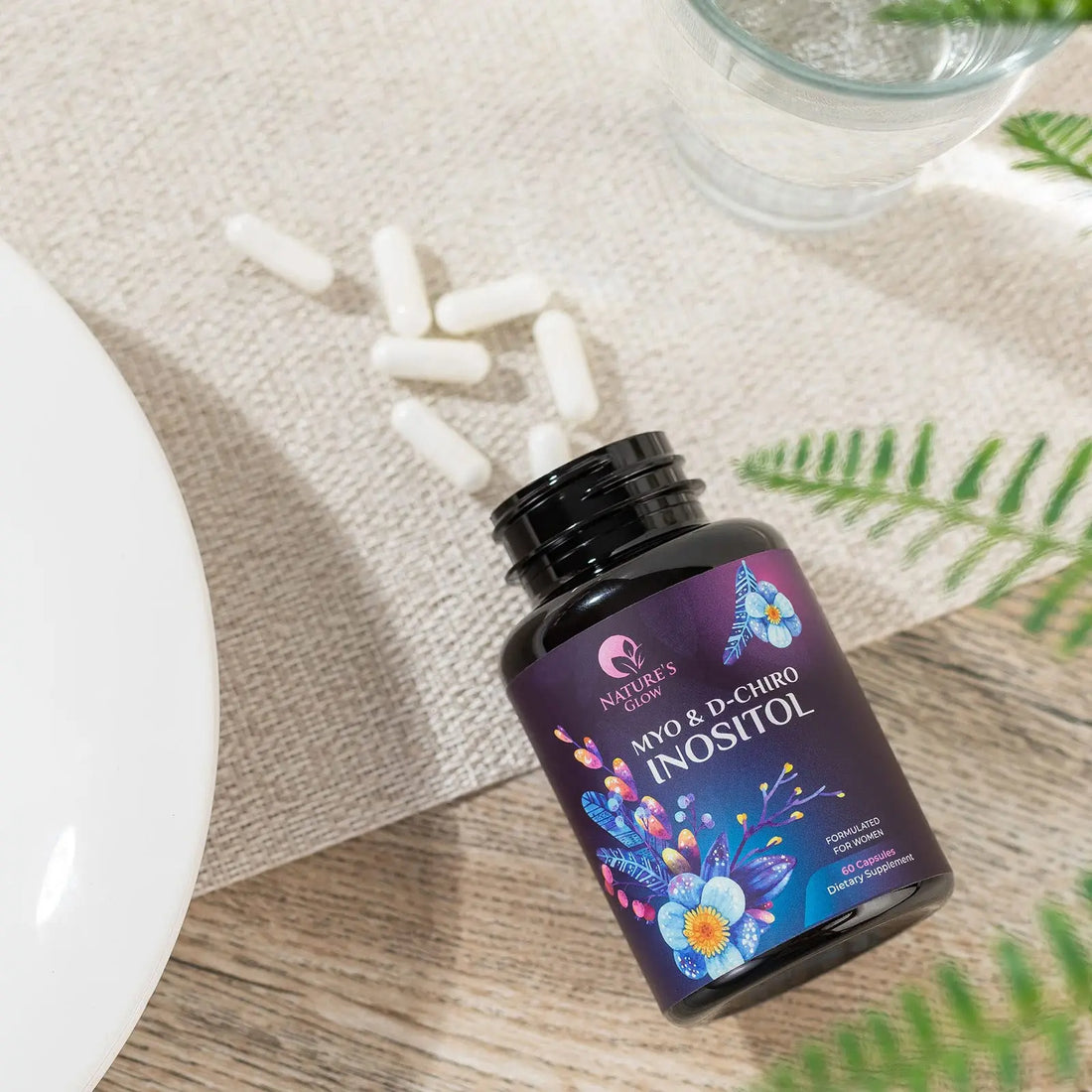 Myo-Inositol & D-Chiro Inositol Blend - 30 Day Supply, Premium 40:1 Ratio, Hormone Sup Nature's Glow Au supplements