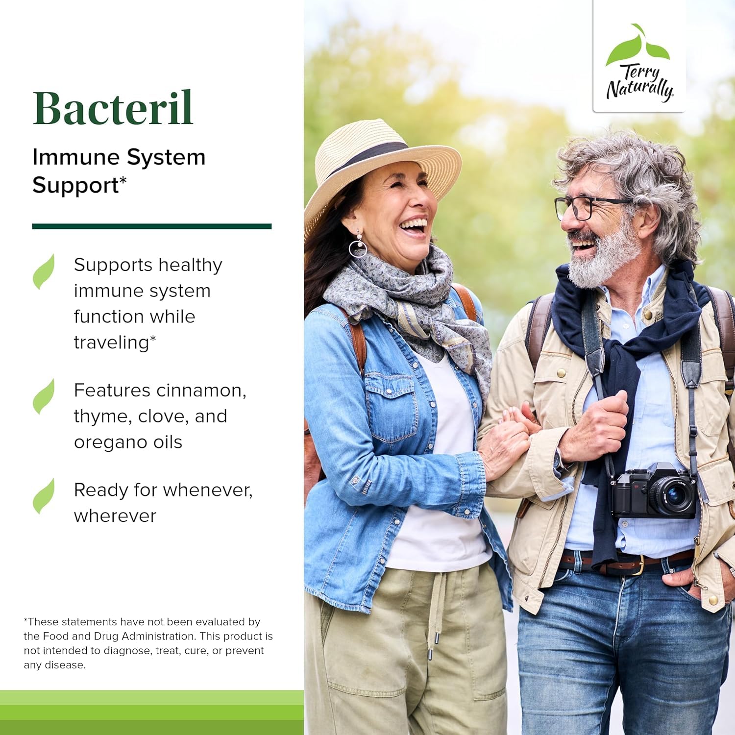 Terry Naturally Bacteril - Intestinal Support Supplement with Clove, Cinnamon, Thyme & Oregano - Immune Support Supplement with Antioxidant Support - Intestinal Support - 30 Softgels Terry Naturally Au supplements