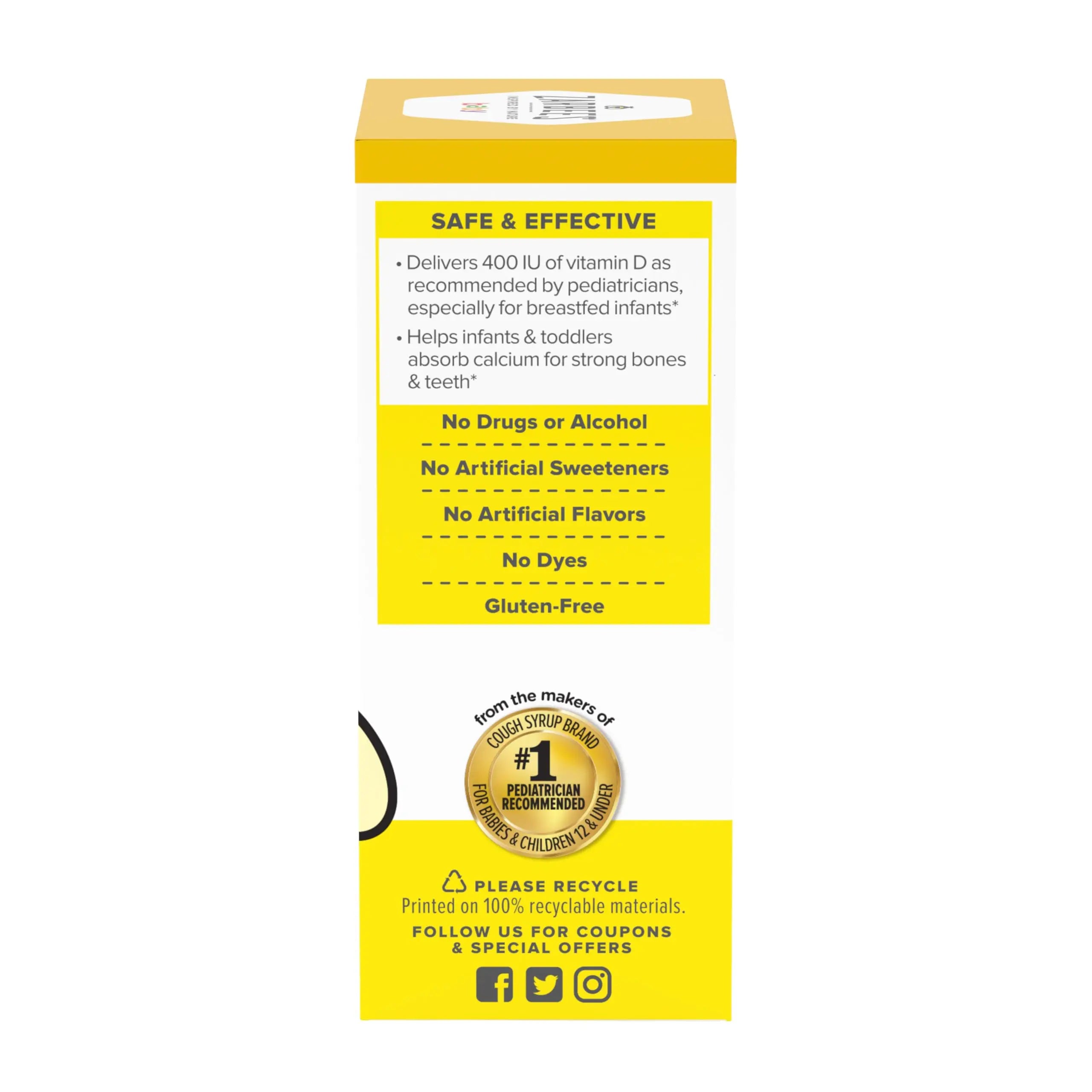 Zarbee's Vitamin D Drops for Infants, 400IU (10mcg) Baby & Toddler Liquid Supplement, Newborn & Up, Dropper Syringe Included, 0.47 Fl Oz Zarbee's Au supplements