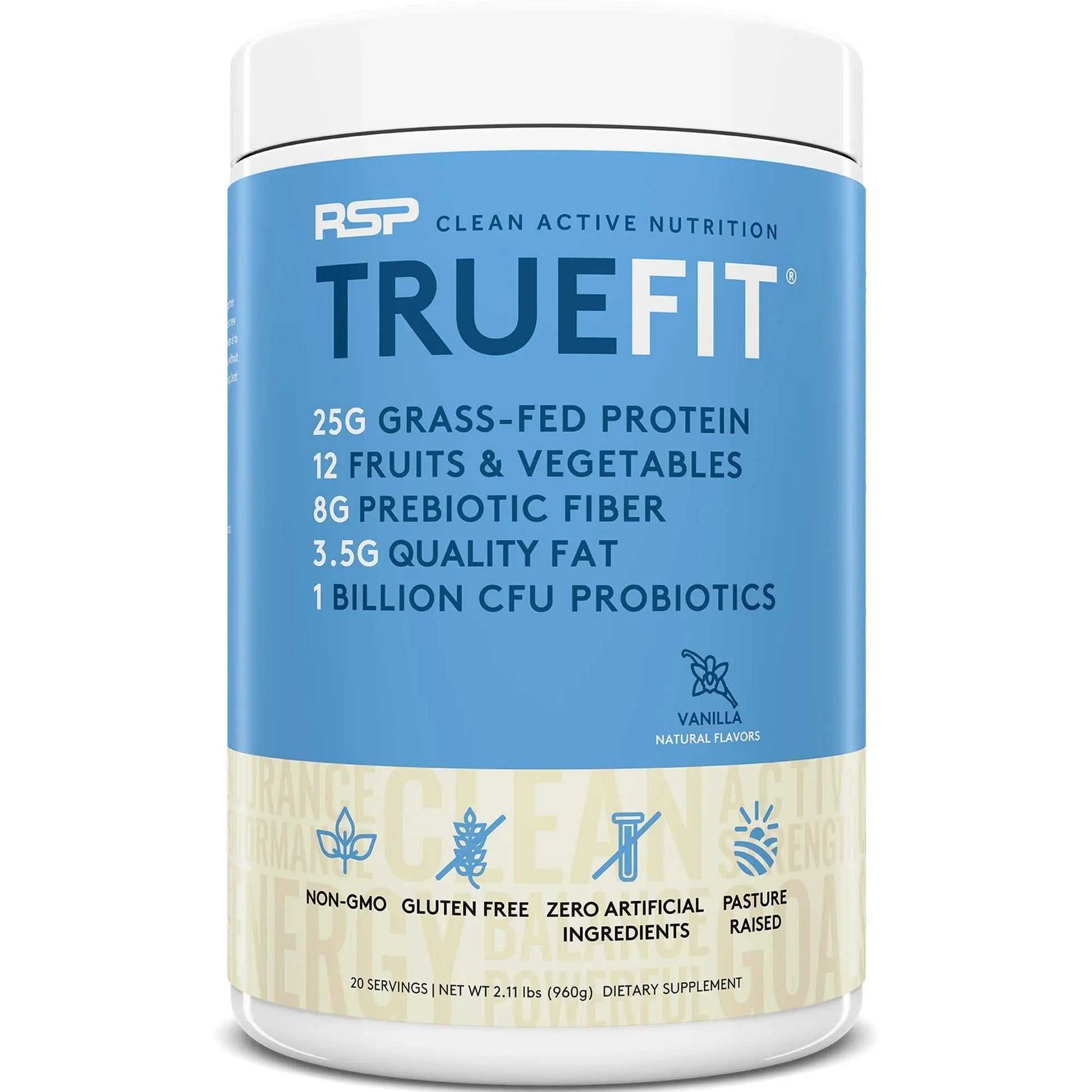 RSP NUTRITION AminoLean Pre Workout Energy (Blue Raspberry 30 Servings) with TrueFit RSP NUTRITION Au supplements