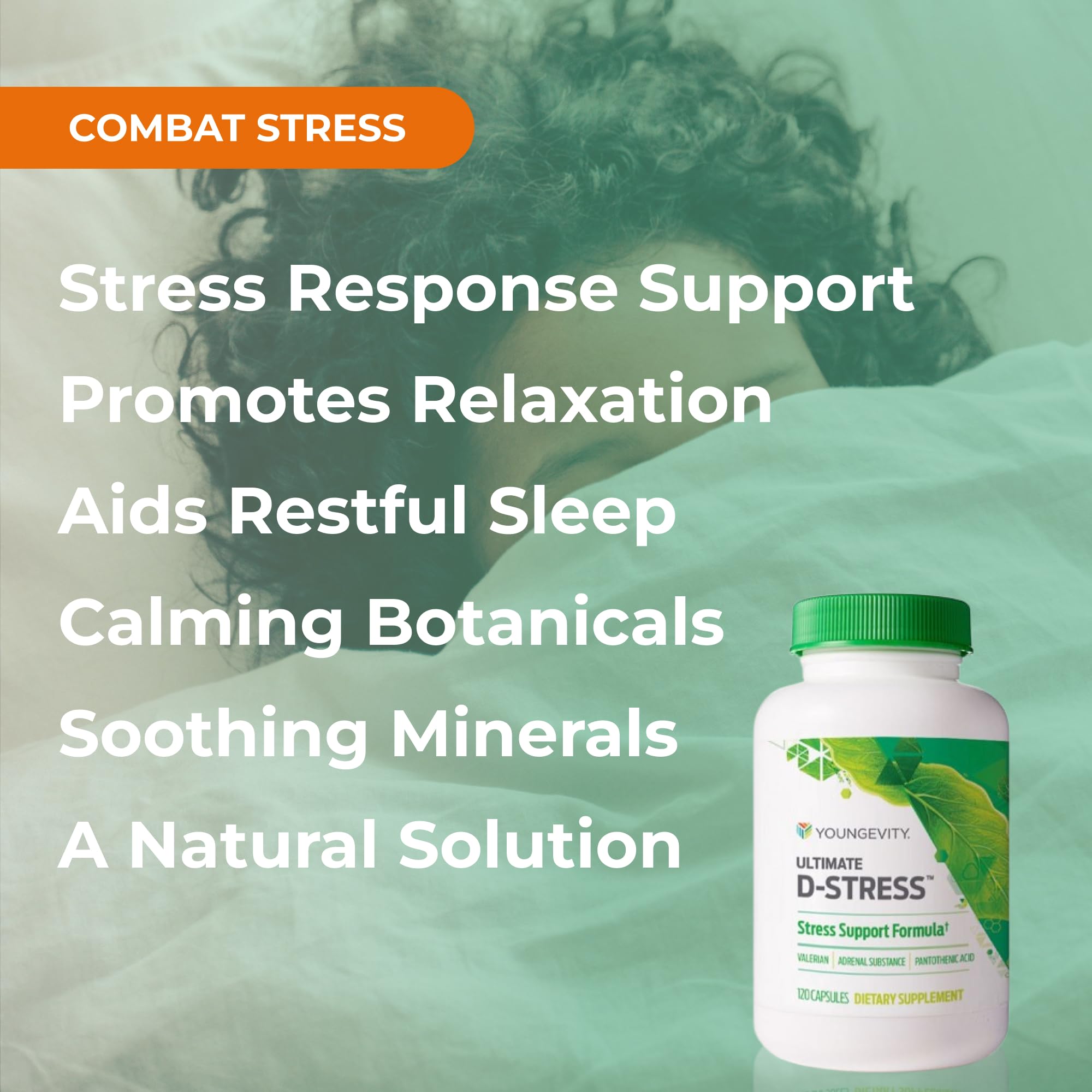 Youngevity Ultimate D-Stress™ – Natural Stress Relief Supplement with Magnesium, Valerian Root Extract, and B Vitamins – Supports Adrenal Health and Nervous System – 120 Capsules Youngevity Au supplements