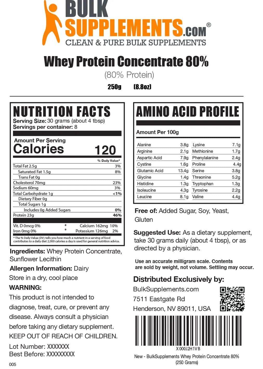 BULKSUPPLEMENTS.COM Whey Protein Concentrate Powder - Unflavored Protein BULKSUPPLEMENTS.COM Au supplements