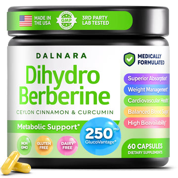 Dalnara Dihydroberberine Capsules 250mg, 60 Count - Supports Metabolic Wellness & Balanced Energy, Non-GMO,Dihydroberberine Supplement Dalnara Au supplements