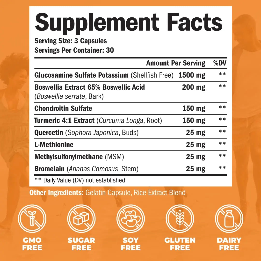 Glucosamine Chondroitin MSM Turmeric Boswellia - Joint Support Supplement. Antioxidant Vimerson Health Au supplements