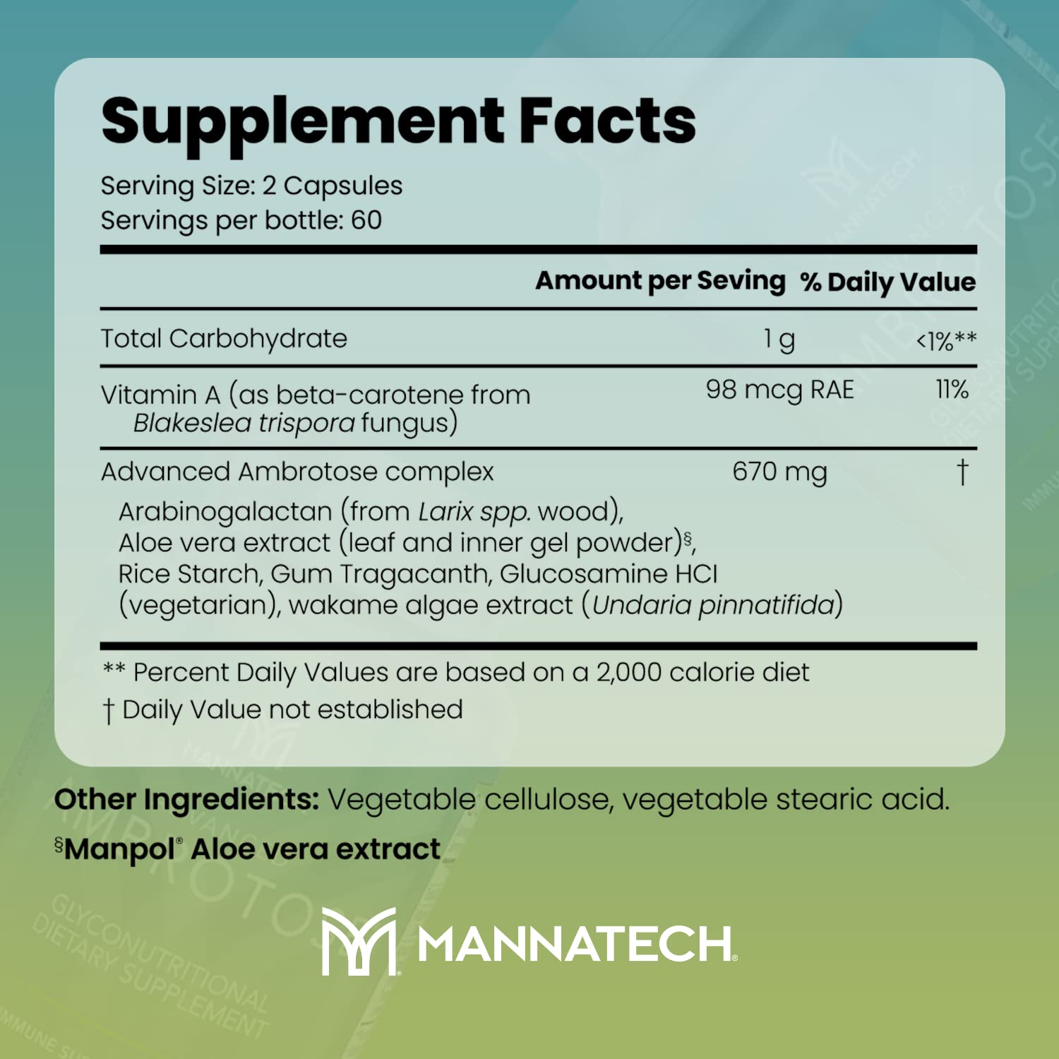 Mannatech Advanced Ambrotose 120 Capsules Mannatech Au supplements