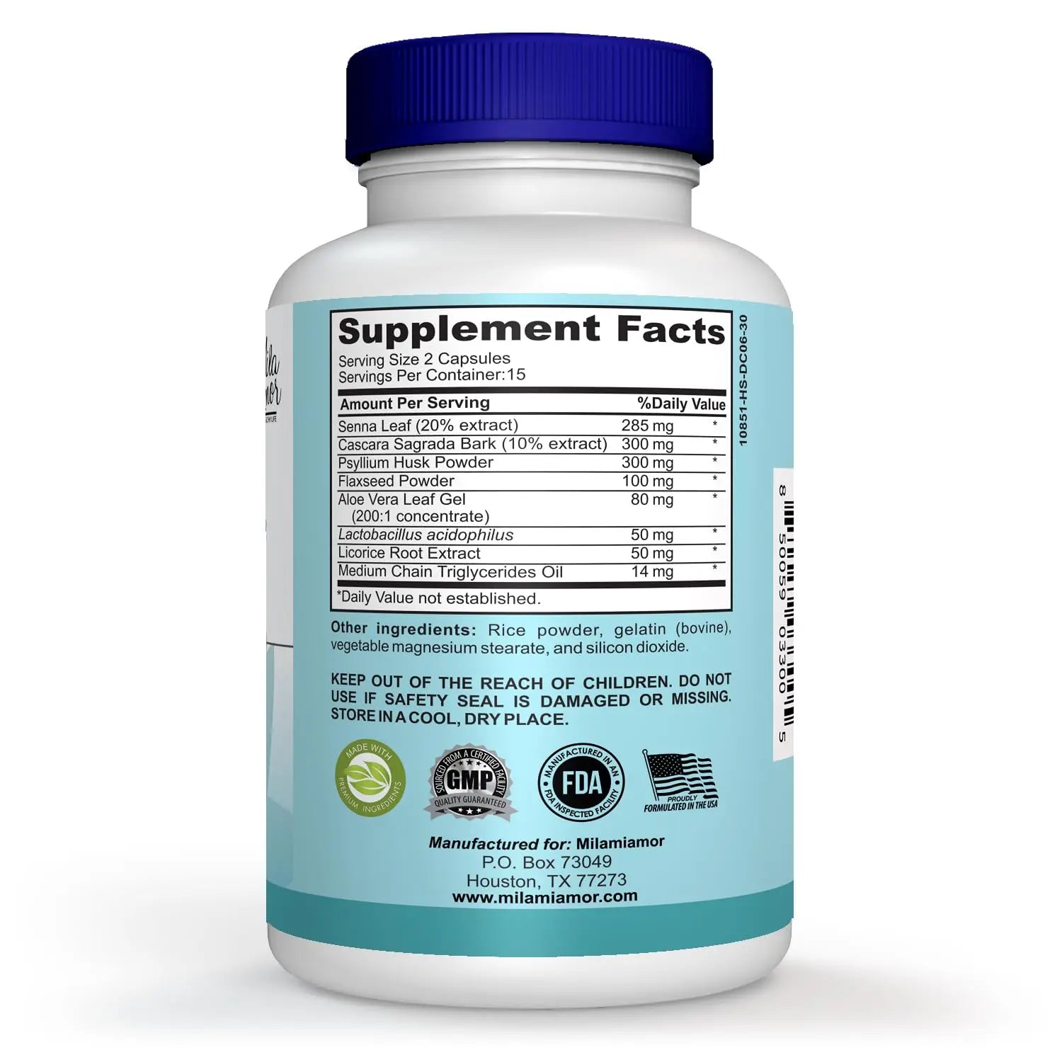 Milamiamor 15 Day Cleanse - Gut and Colon Support | Advanced Gut Cleanse Detox Milamiamor Au supplements