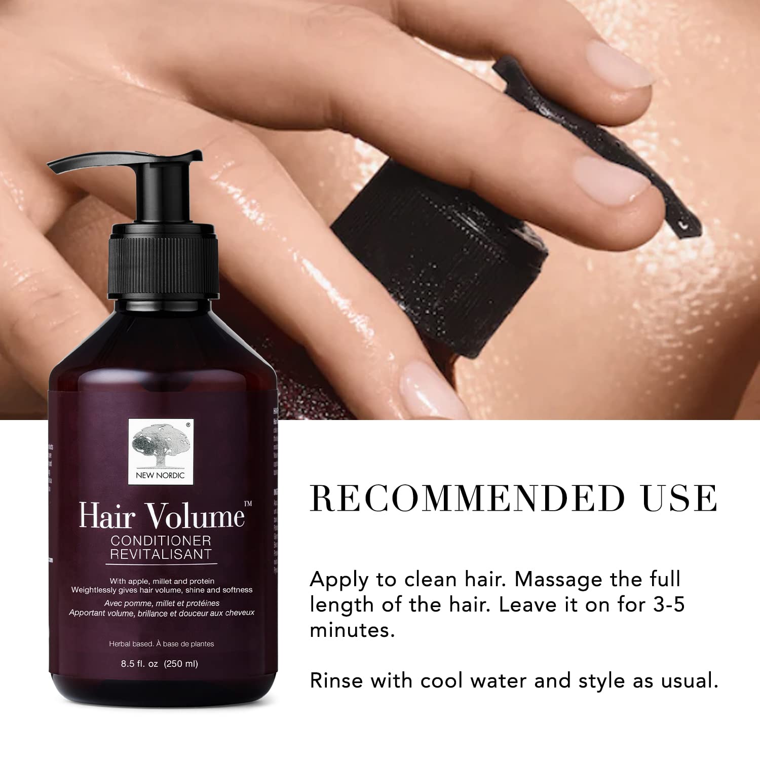 New Nordic Hair Volume Conditioner, Creamy Herbal Recipe to Weightlessly Hydrate, Volumize, Soften & Shine, Vegan, Clean Ingredients, 8.5 Fl Oz NEW NORDIC Au supplements