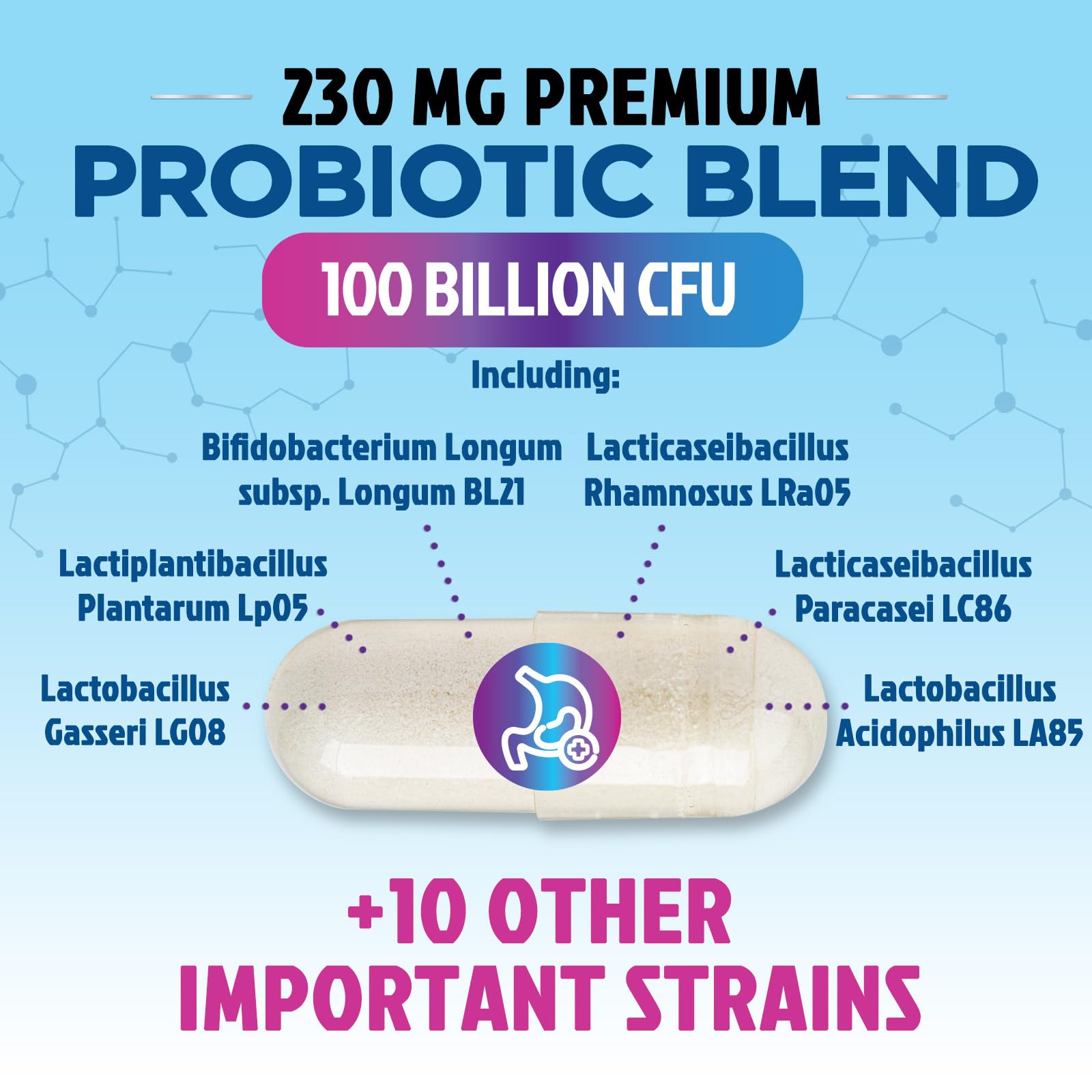 Probiotics 100 Billion CFU - 16 Premium Strains + Prebiotics - Best Probiotics for Women & Men - Supports Immune, Digestive & Gut Health, Supports Occasional Constipation, Gas & Bloating - 30 Capsules Nature's Peak Au supplements